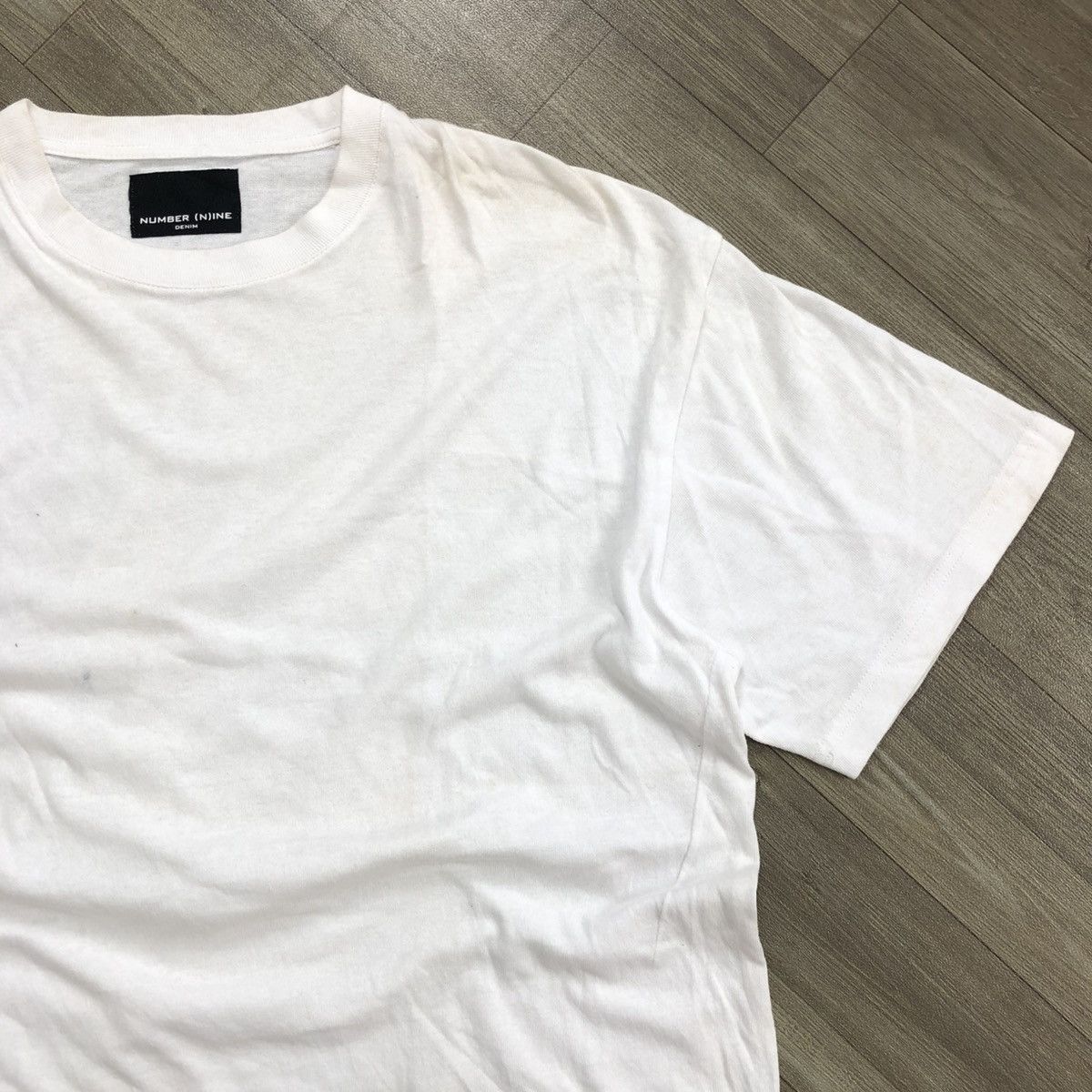 Japanese Brand × Number (N)ine × Takahiromiyashita The Soloist. Vintage Number (N)ine Denim Spell Out White Tee Size US M / EU 48-50 / 2 - 4 Thumbnail