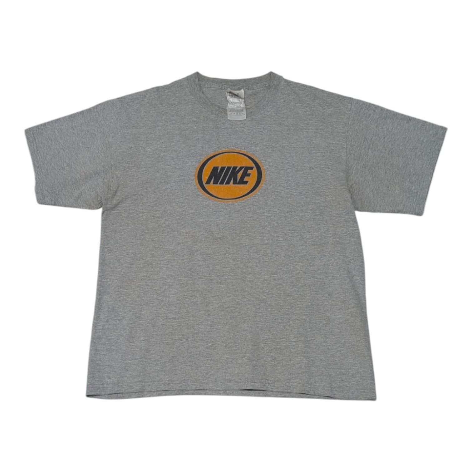 Nike × Vintage Vintage 90s Nike Basketball Graphic Tee Shirt Gray Yellow Size US M / EU 48-50 / 2 - 1 Thumbnail