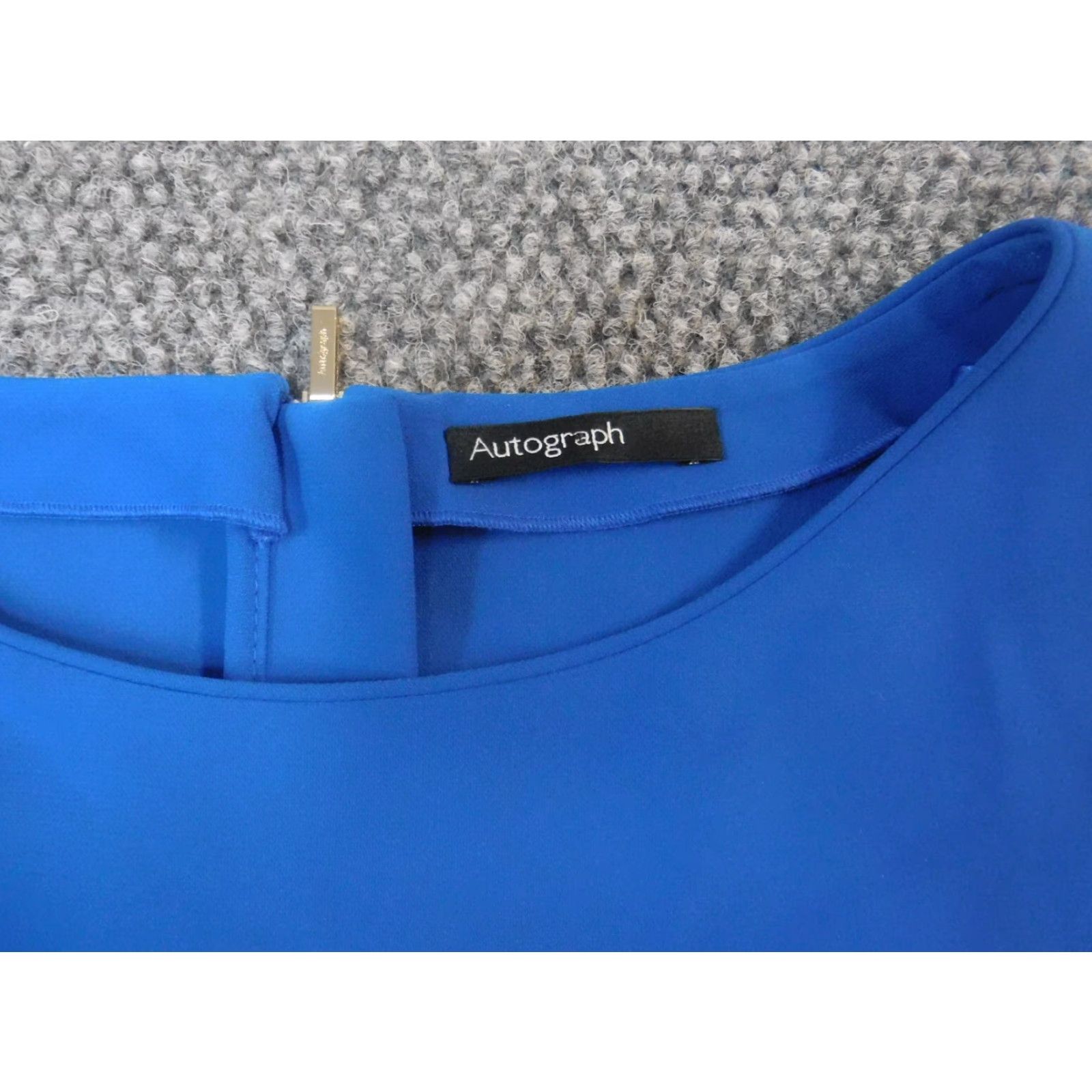 Vintage Autograph Blouse Shirt XL Casual Womens Blue Stretch Crew Neck Short Sleeve Size XL / US 12-14 / IT 48-50 - 4 Thumbnail