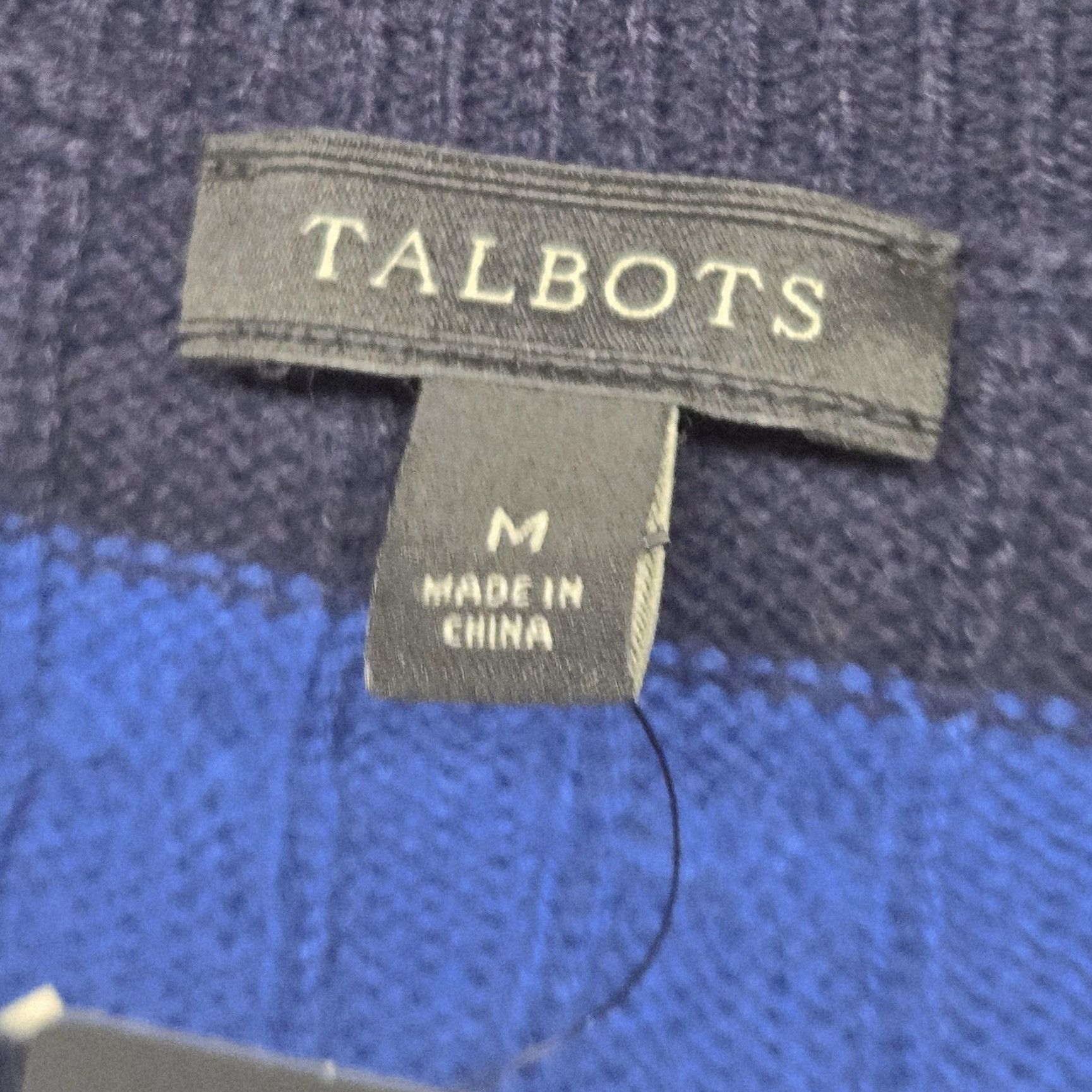 Talbots Talbots Sweater Womens Medium Blue Navy Stripe Button Shoulder Pullover Knit Size M / US 6-8 / IT 42-44 - 7 Thumbnail
