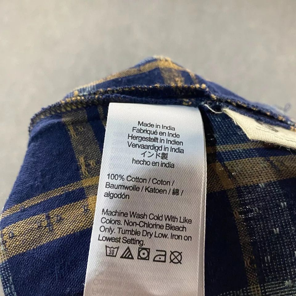 Madewell Madewell Top Women's Small Blue Madras Short Sleeve Crop S Size S / US 4 / IT 40 - 6 Thumbnail
