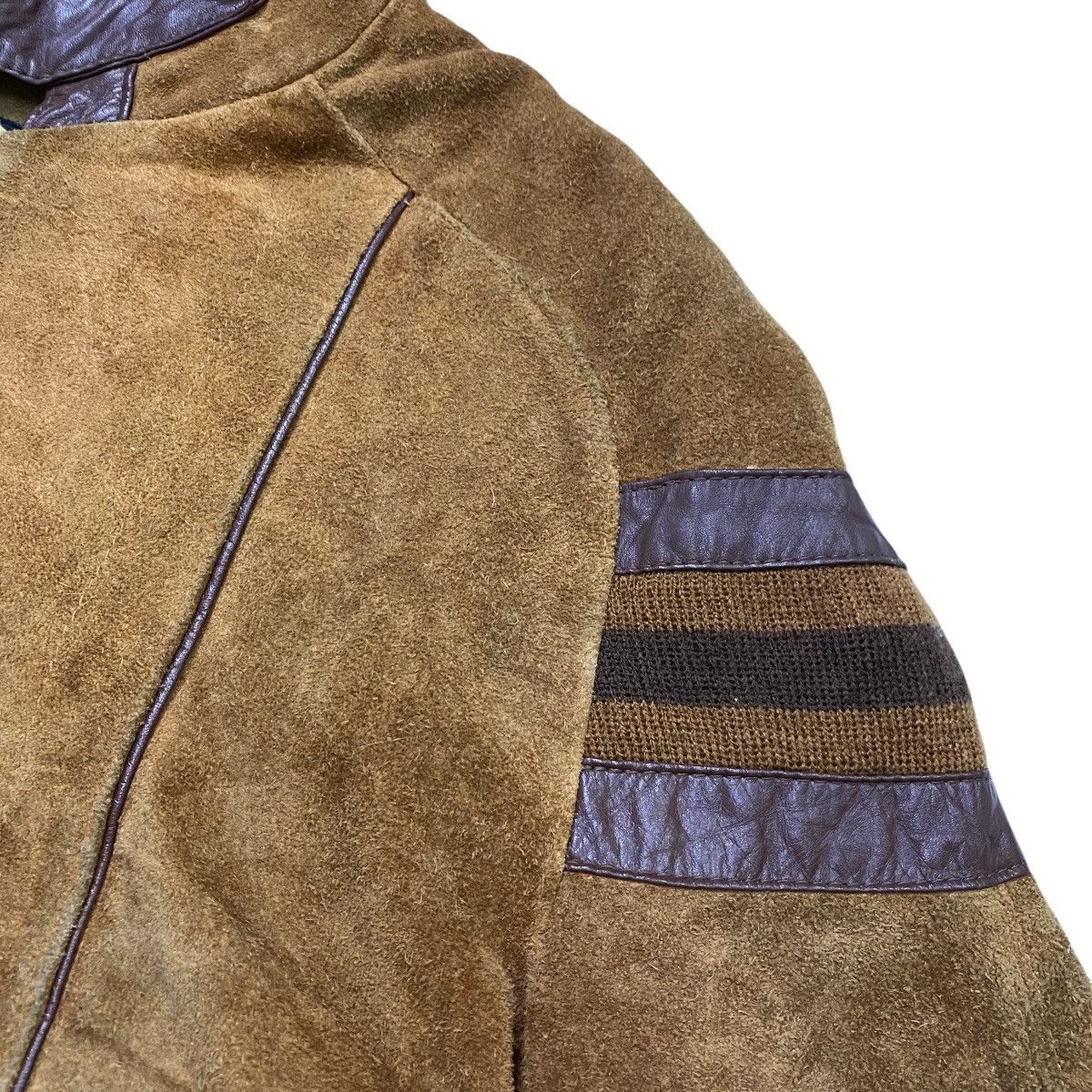 Genuine Leather Vintage 80s Suede leather sherpa hoodie jacket Size US M / EU 48-50 / 2 - 8 Thumbnail