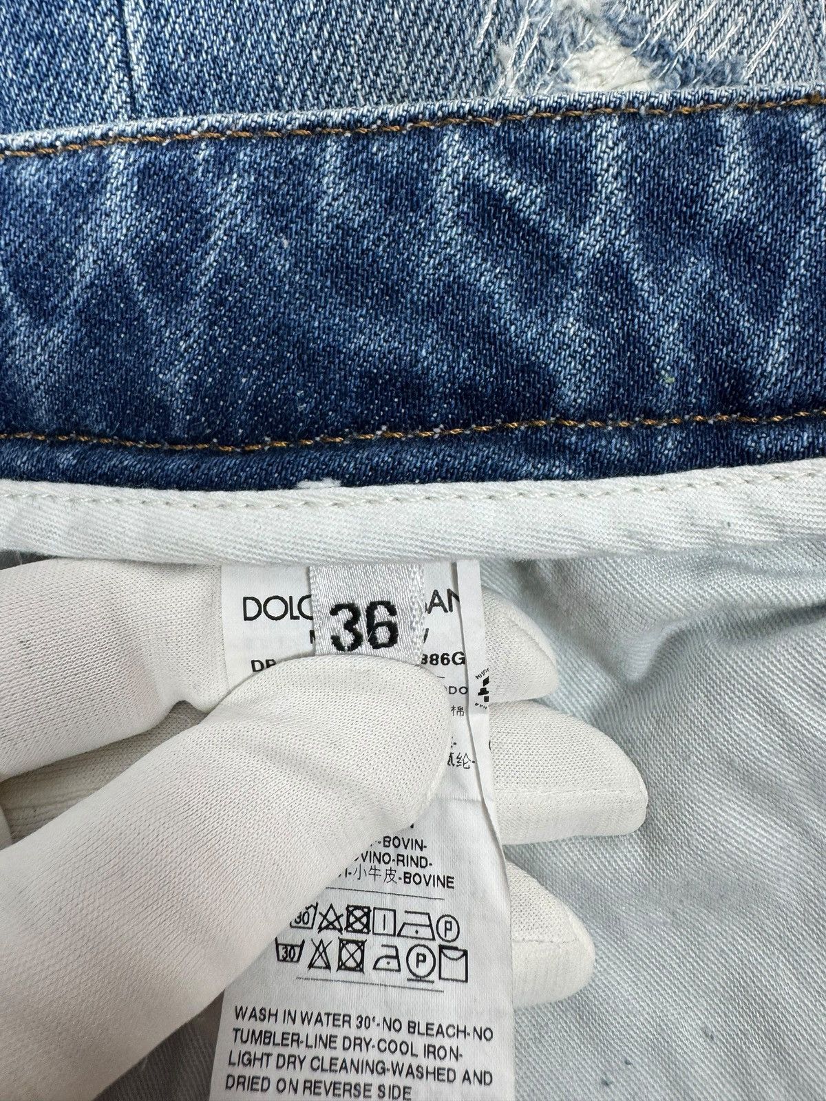 Dolce & Gabbana Dolce & Gabbana Blue Cropped Slim Jeans Stretch size 36 Size 25" / US 0 / IT 36 - 17 Thumbnail