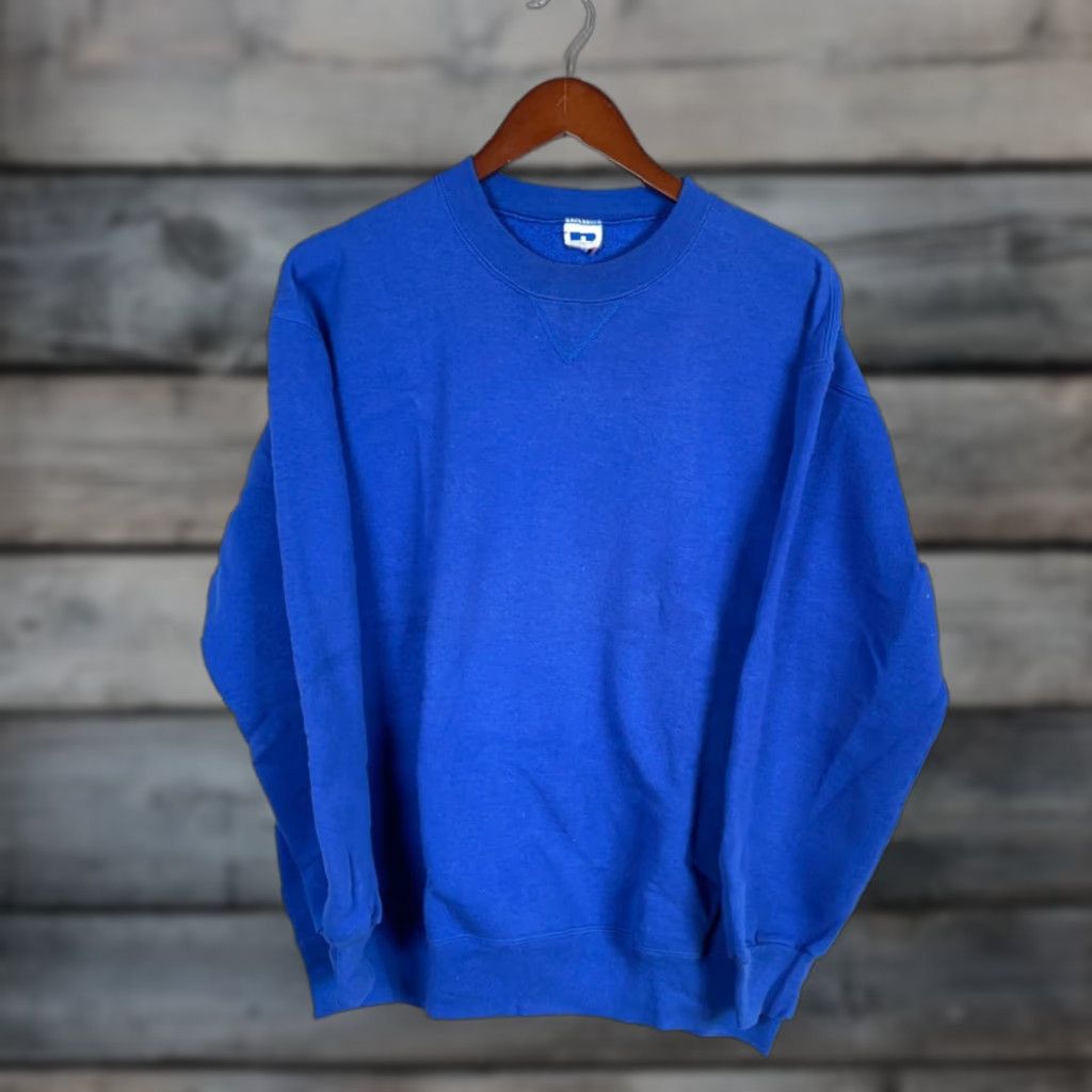 Russell Athletic VINTAGE Russell Athletic Sweatshirt Crewneck Adult Large Blue 50/50 90s Retro Mens Size US L / EU 52-54 / 3 - 1 Thumbnail