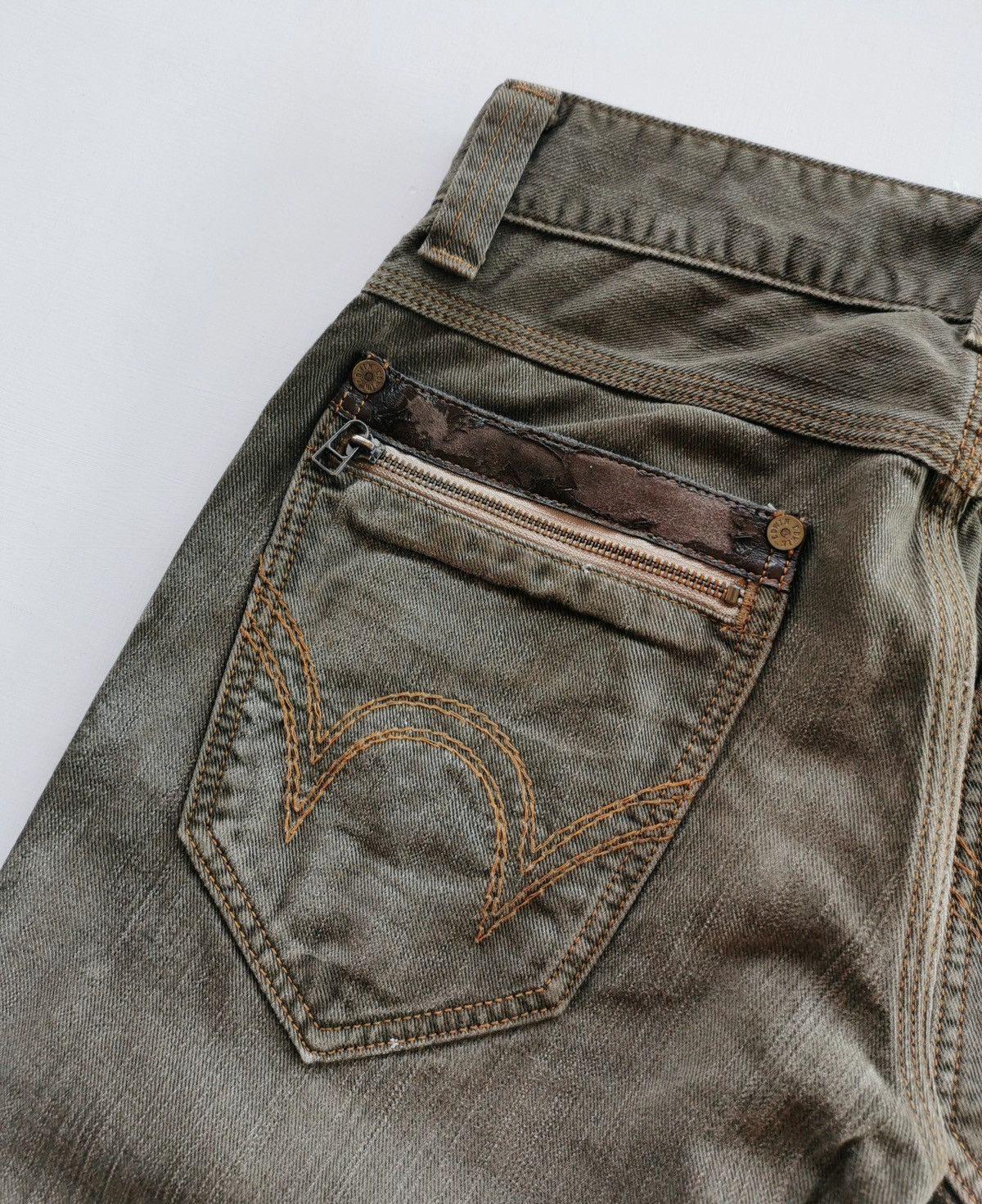 Edwin Edwin 503 Faded Green Denim Jeans Size US 29 - 6 Thumbnail