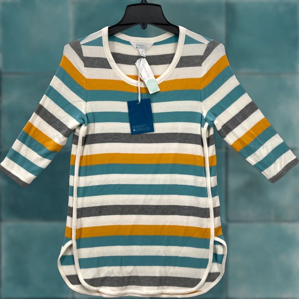 Market Market & Spruce Zansia Knit Top Women's XS Striped NWT NWT XS Multicolor Knit Top Size XS / US 0-2 / IT 36-38 - 1 Thumbnail