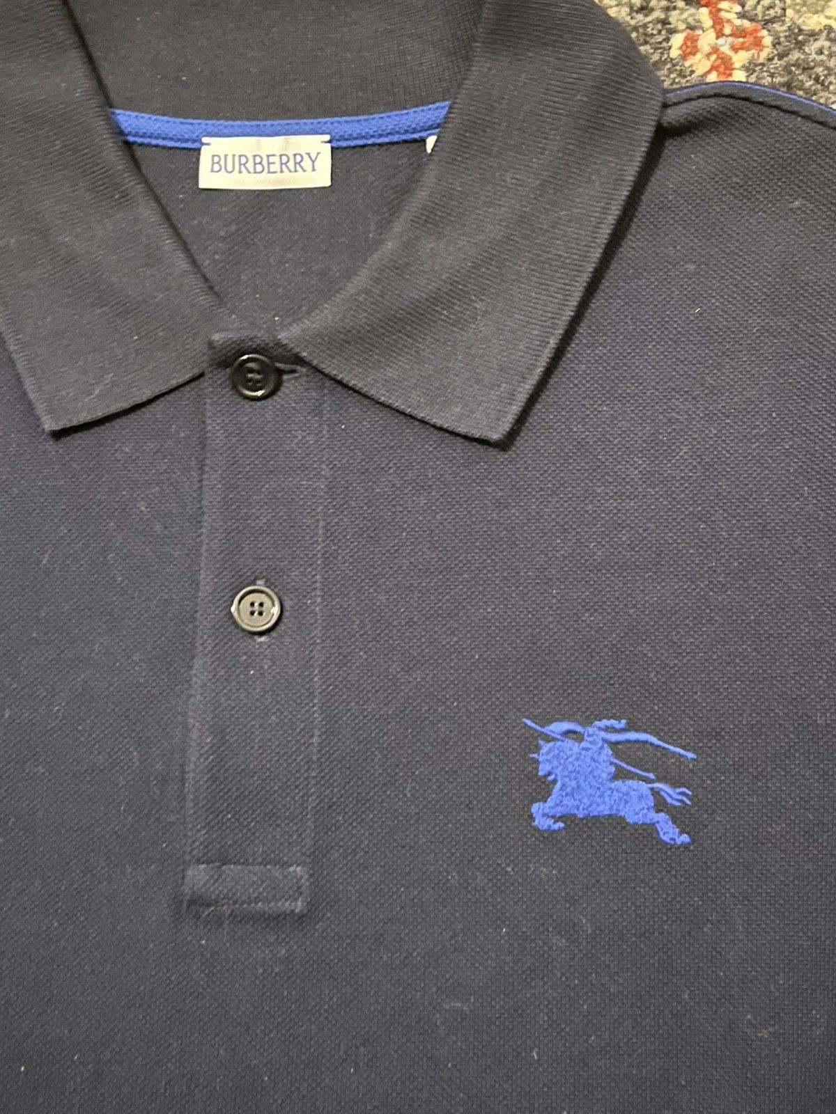 Burberry Burberry Cotton Polo Navy/Blue Size US S / EU 44-46 / 1 - 2 Thumbnail