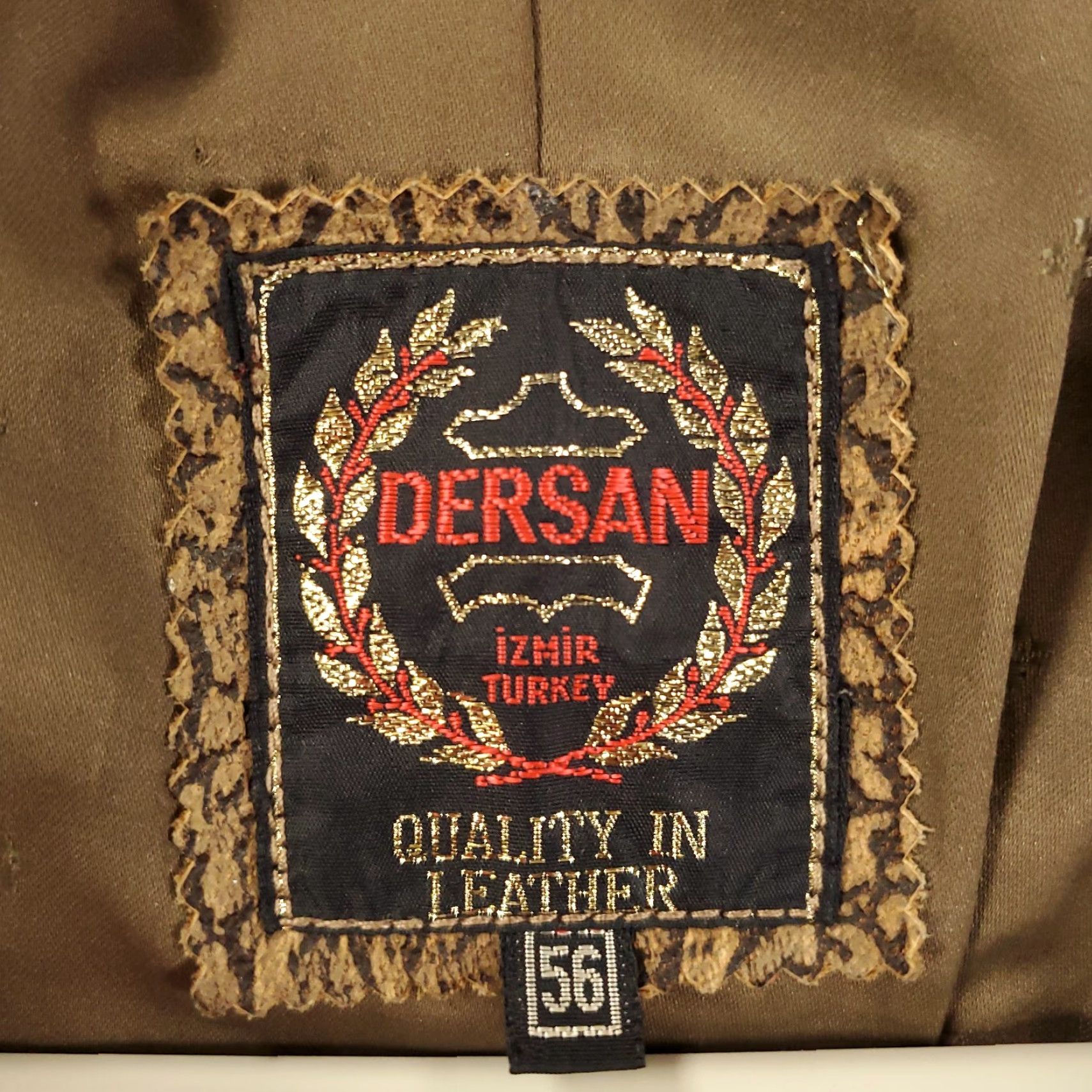 Sanders VINTAGE Dersan Brown Leather Jacket Womens 2XL Plus Polyester Lined Pocket Casual 90s City Size XXL / US 16-18 / IT 52-54 - 3 Thumbnail