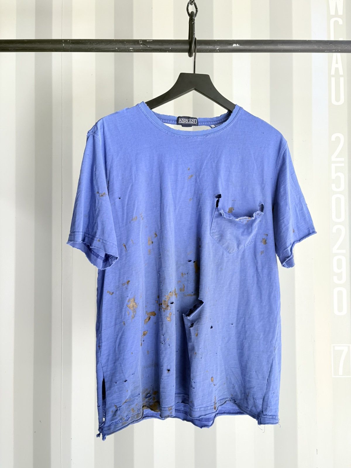 Vintage Vintage Blank Shirt Faded Distressed Thrashed Grunge Size US L / EU 52-54 / 3 - 1 Thumbnail