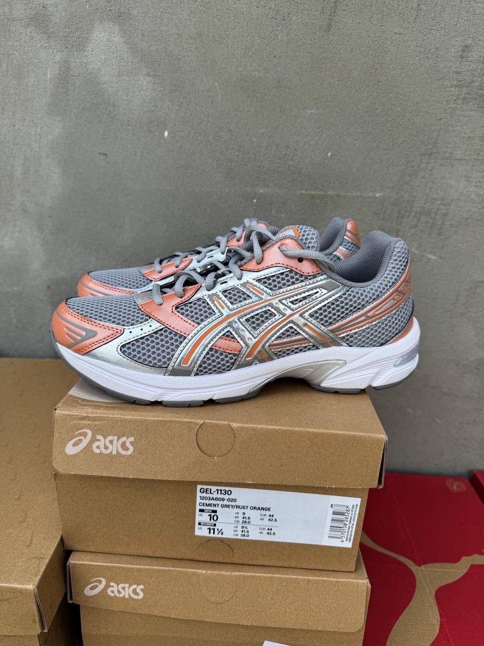 Asics Asics Gel-1130 Cement Grey Rust Orange Size US 10.5 / EU 43-44 - 5 Thumbnail