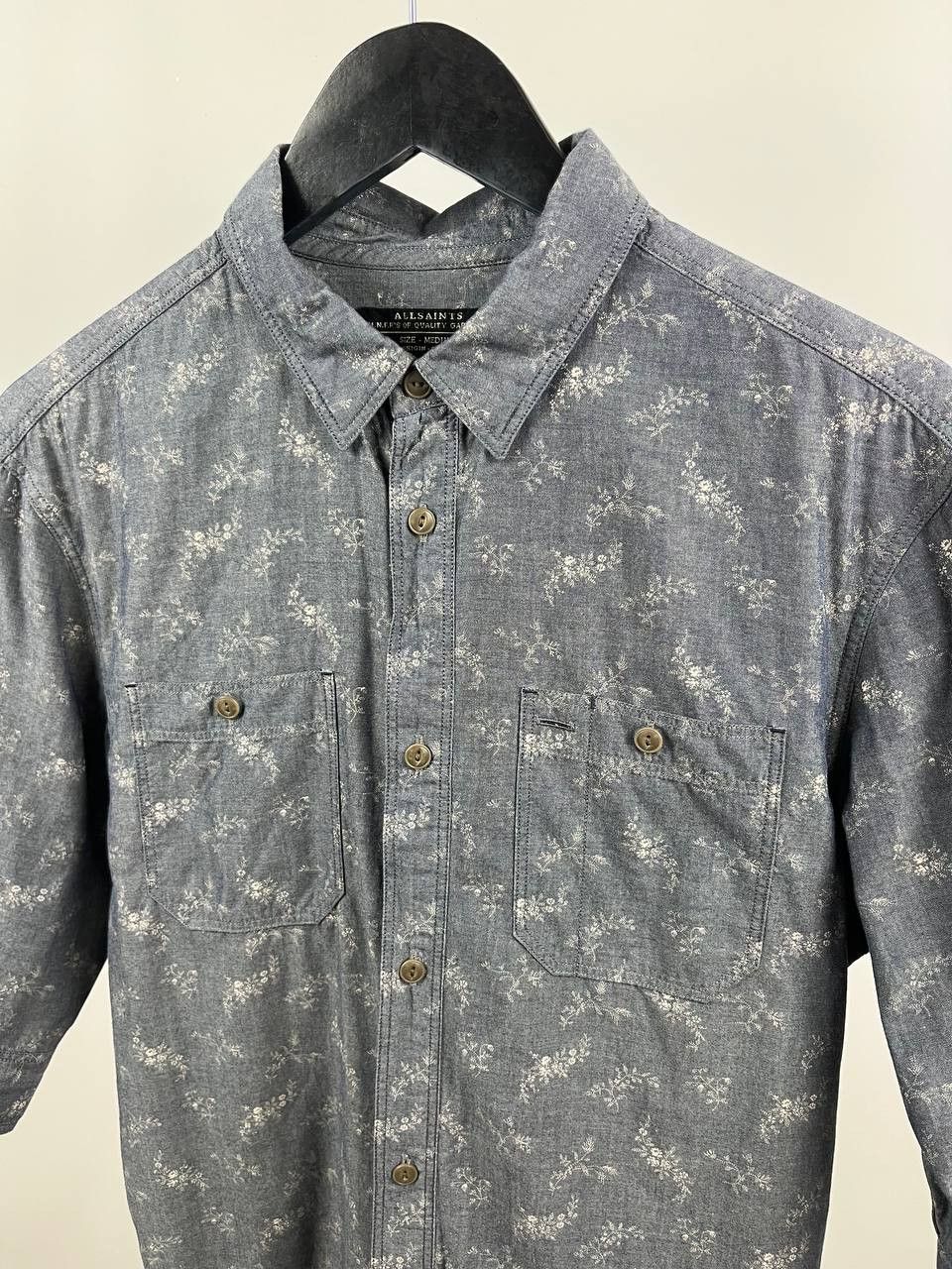 Allsaints AllSaints Floral Print Shirt 1/2 Sleeve Button Down Size US M / EU 48-50 / 2 - 4 Thumbnail