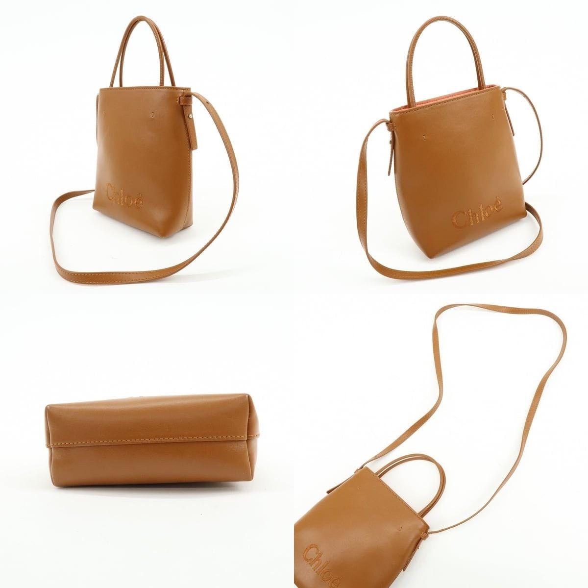 Chloe Chloe Micro Calfskin Top Handle Bag Tan Size ONE SIZE - 3 Thumbnail