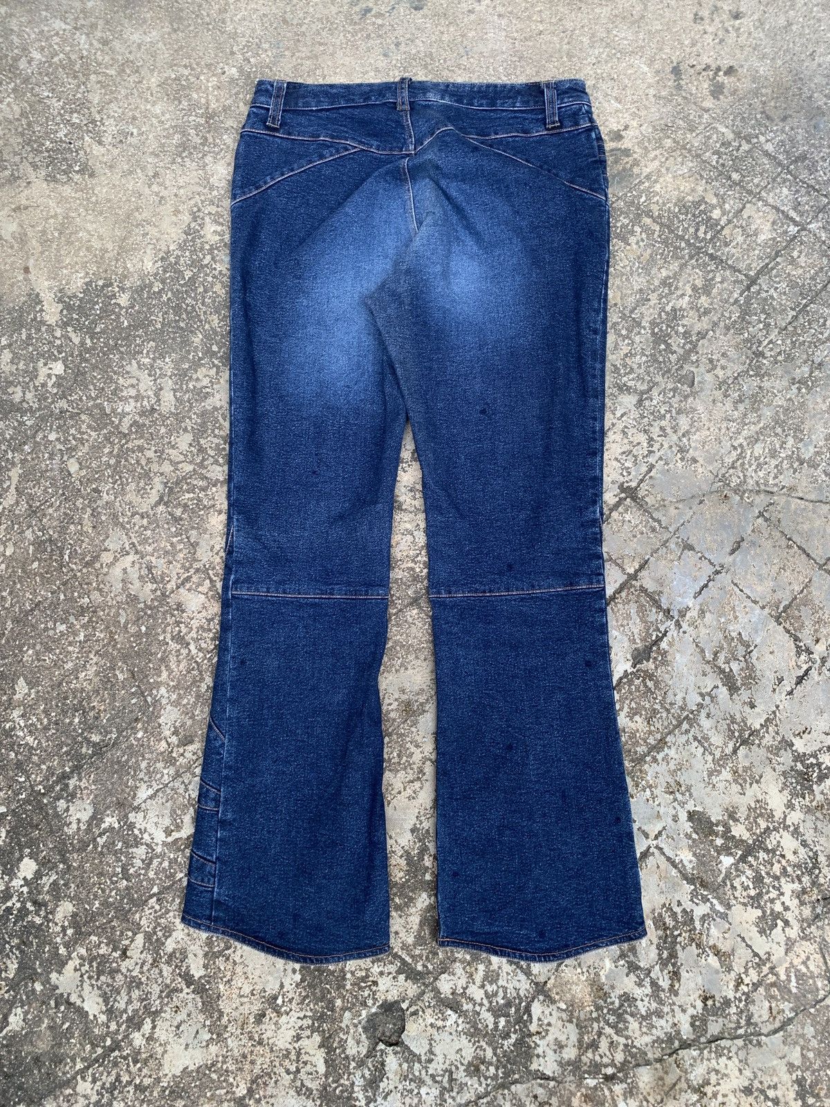 Japanese Brand 2000s MOGA Japan Western Style Boot Cut Indigo Jeans Pants Size 29" - 2 Thumbnail