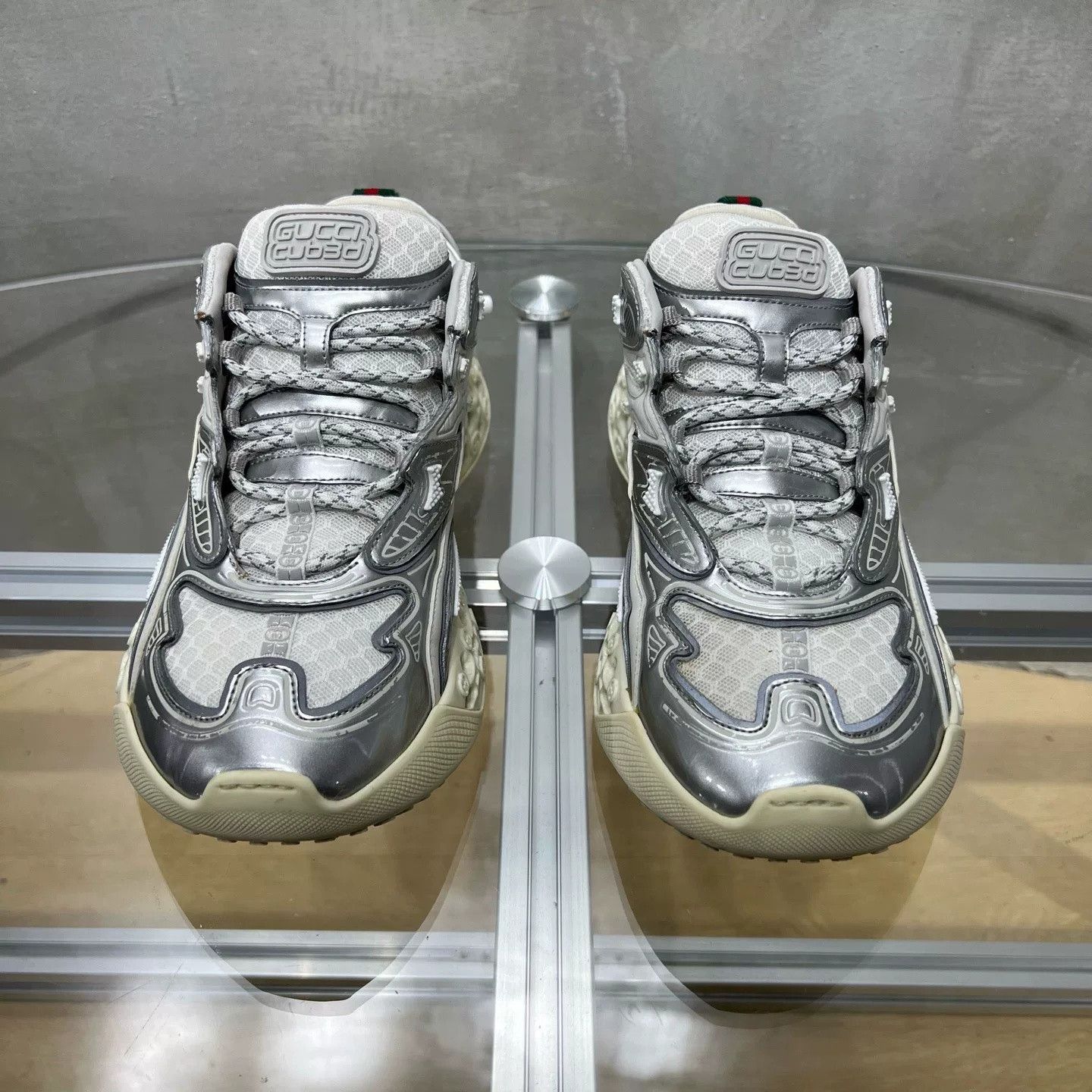 Gucci Gucci Cub3d Silver Sneakers Size US 9 / EU 42 - 3 Thumbnail