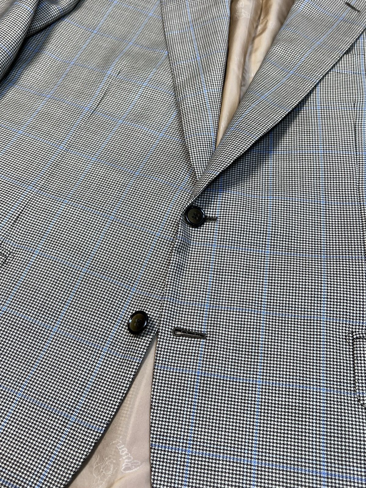 Brioni Brioni Parigi Two Buttons Grey Wool Checked Blazer size 52 Size 52S - 7 Thumbnail