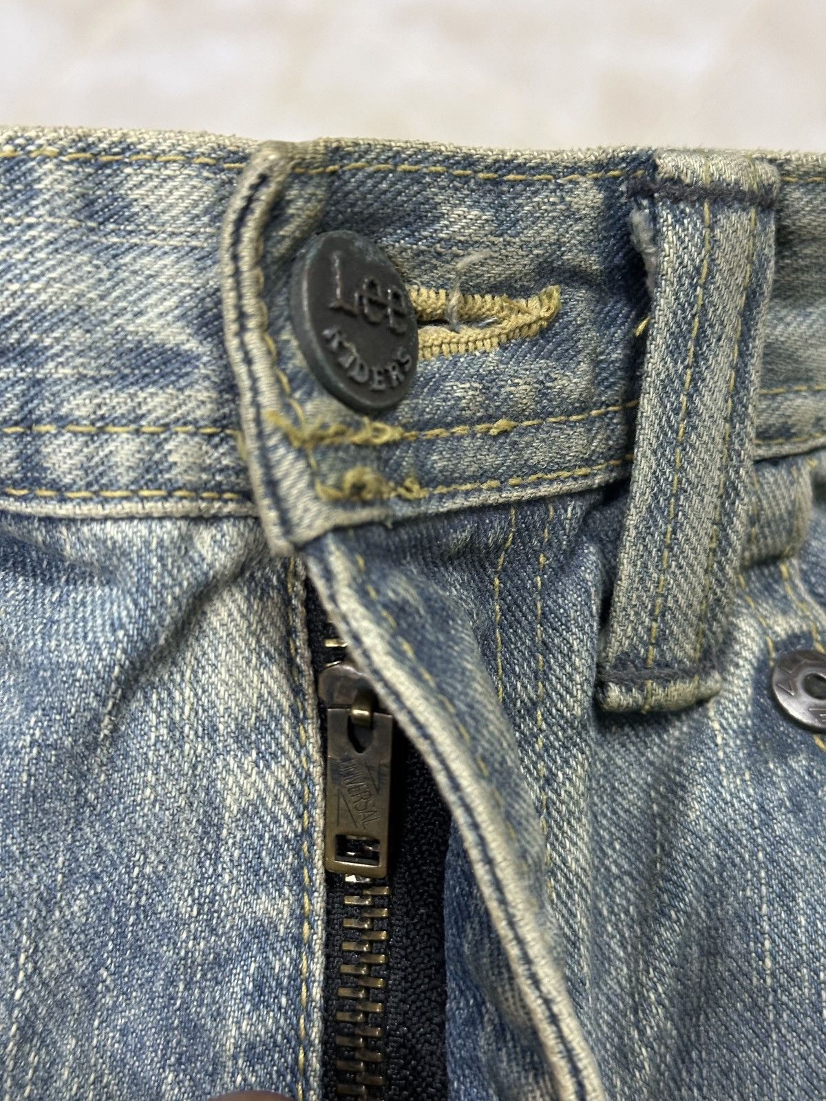 POST ARCHIVE FACTION (PAF) Distress Denim 💥 Vintage Lee Kansas Usa Distress no Washed💥 Size US 30 / EU 46 - 9 Thumbnail