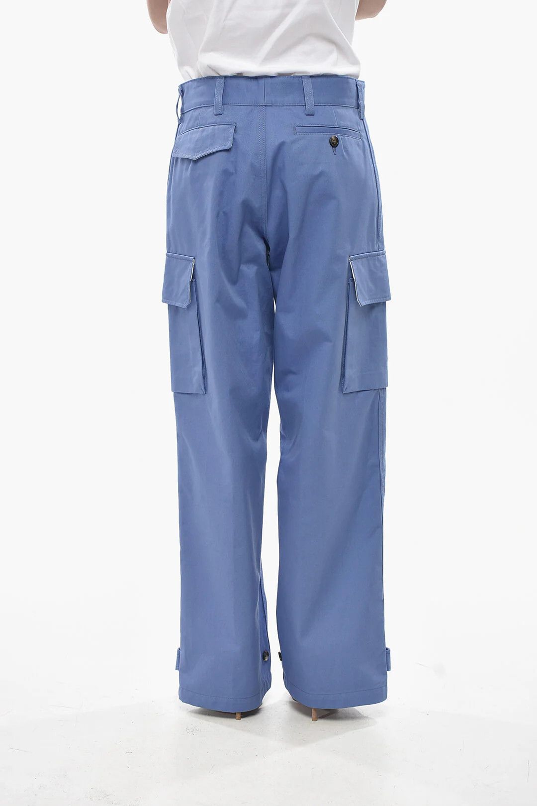 Marni og1mm0326 Organic Cotton Cargo Pant in Light Blue Size 32" / US 10 / IT 46 - 2 Thumbnail