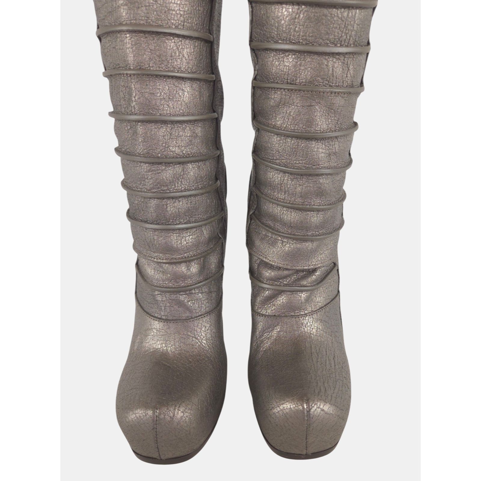 Rick Owens Rick Owens Ruhlmann Boots US 6 EU 36 Womens Silver Tall NWOT Size US 6 / IT 36 - 3 Thumbnail