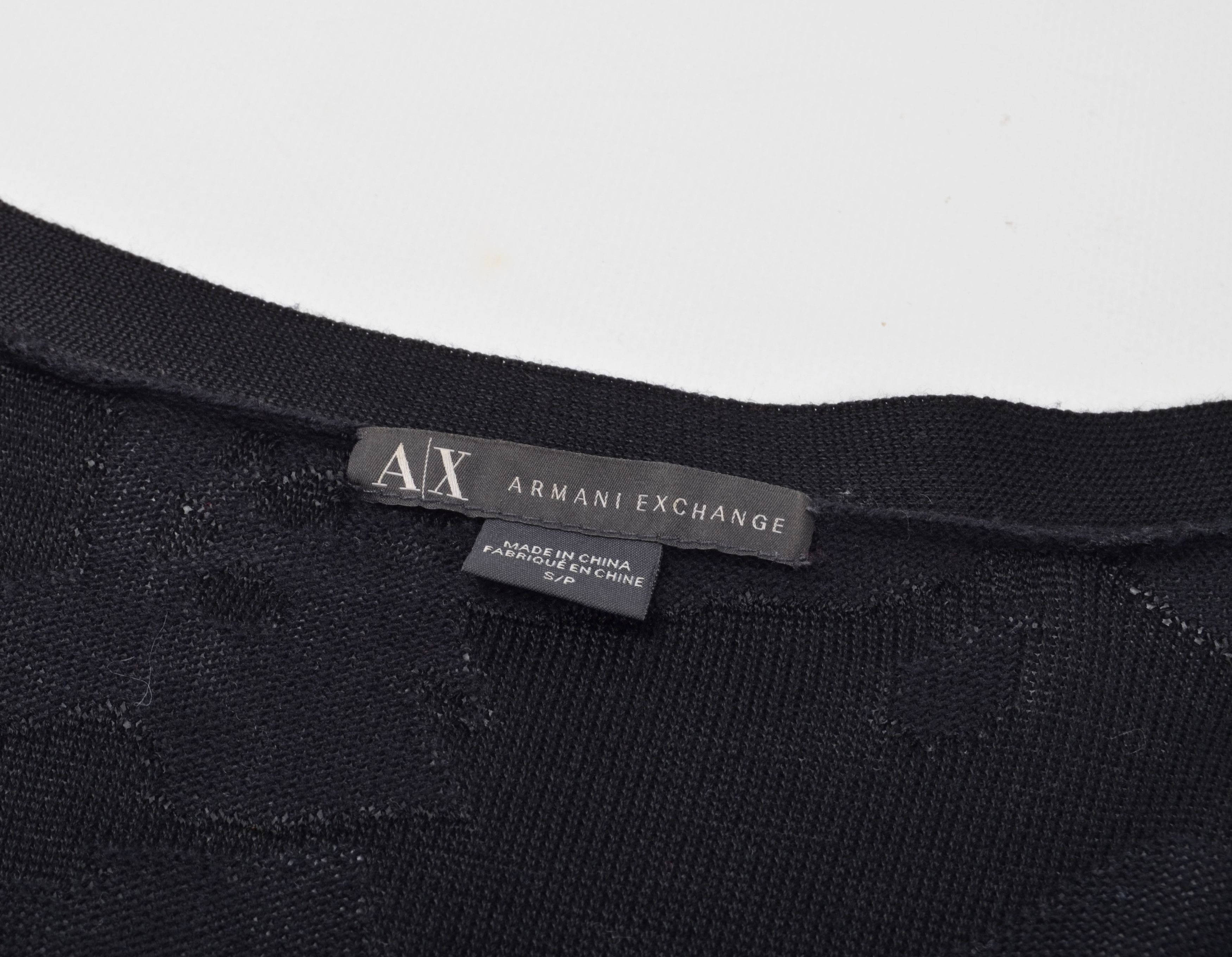 Armani Exchange Armani Exchange Textured Black Cardigan Size S / US 4 / IT 40 - 7 Thumbnail