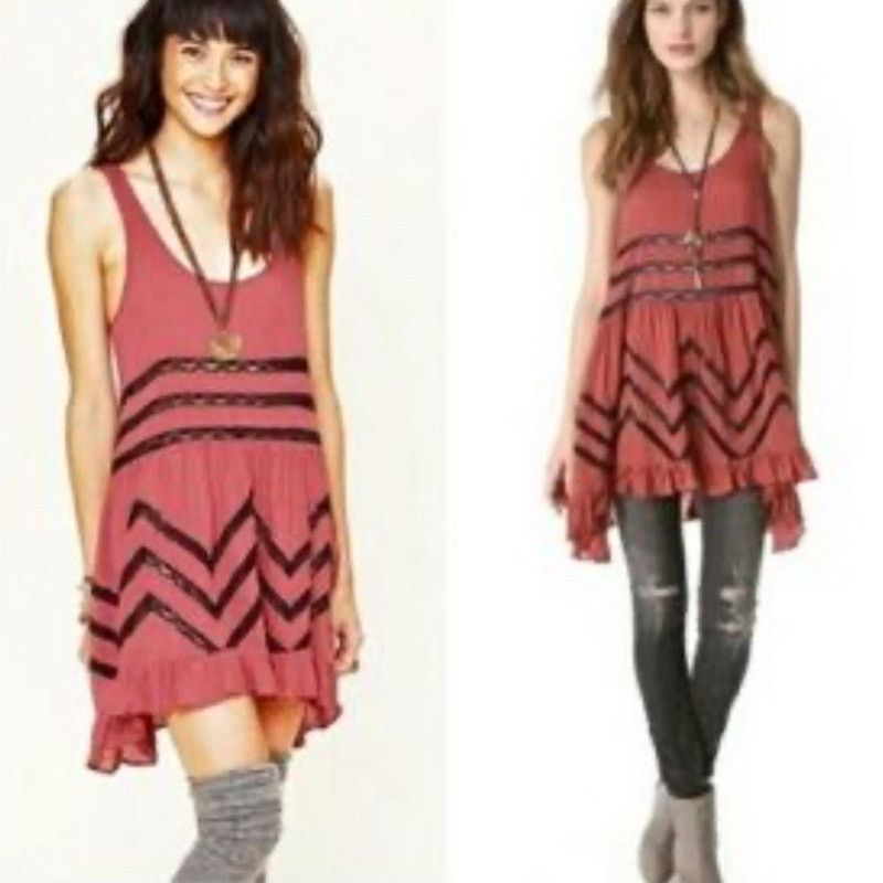 Free People Free People Intimately Tunic top trapeze Dress voile & lace Size XS / US 0-2 / IT 36-38 - 2 Thumbnail