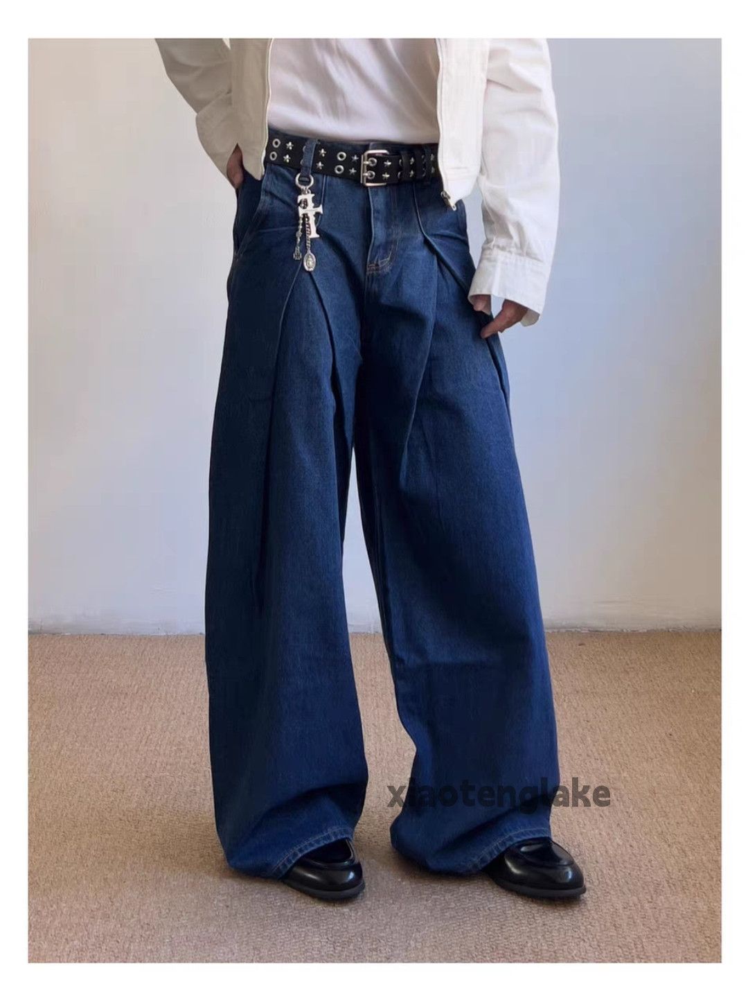 Jean xz vintage denim wide Leg loose baggy flared jeans Size US 28 / EU 44 - 3 Thumbnail