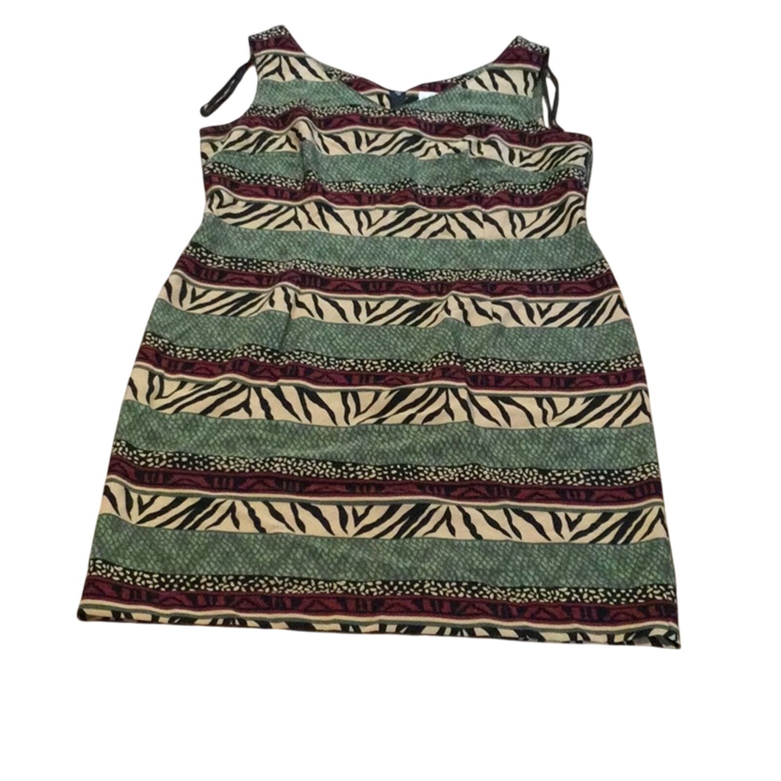 Other Kathie Lee Collection Multicolor S/L A-line Dress Size 12 Size XL / US 12-14 / IT 48-50 - 16 Thumbnail