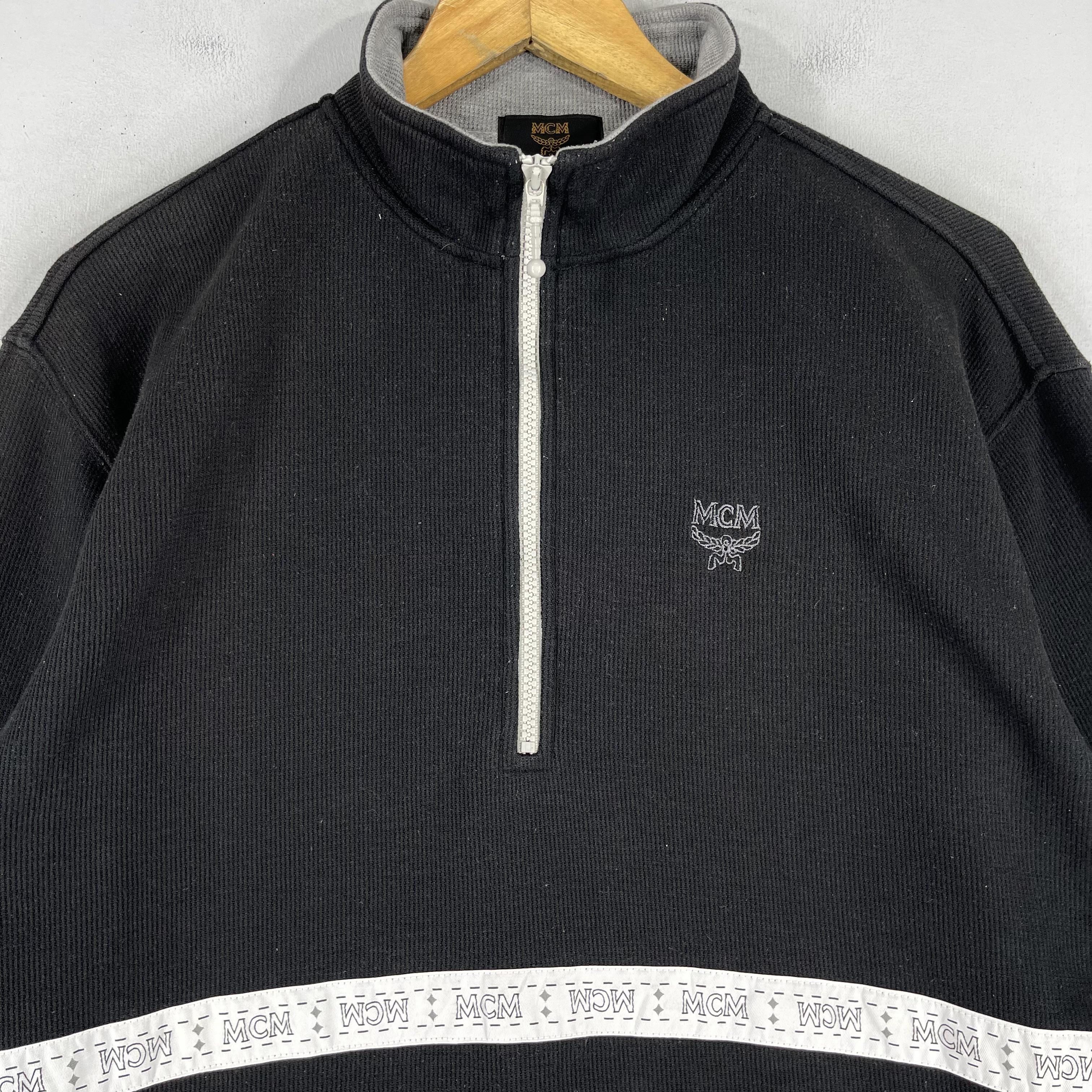 Designer × MCM × Vintage Vintage 1990s MCM Legere Half Zipper Sweater Size US L / EU 52-54 / 3 - 2 Thumbnail
