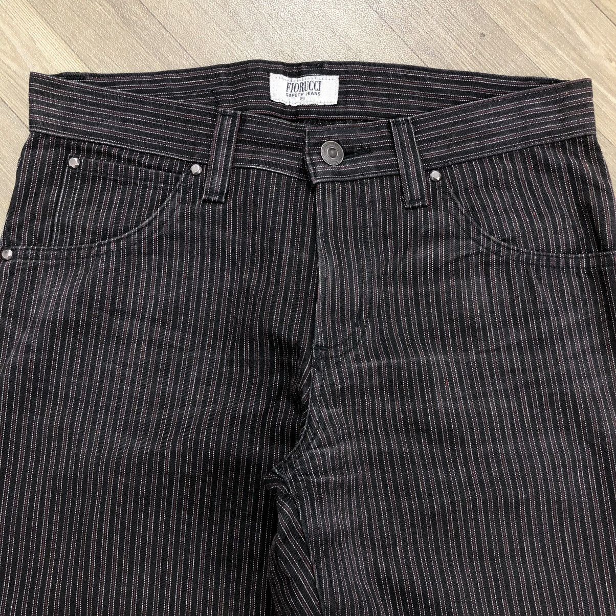 If Six Was Nine 1990s Fiorucci Safety Stripped Baggy Lgb Y2K Flared Jeans Size US 30 / EU 46 - 3 Thumbnail
