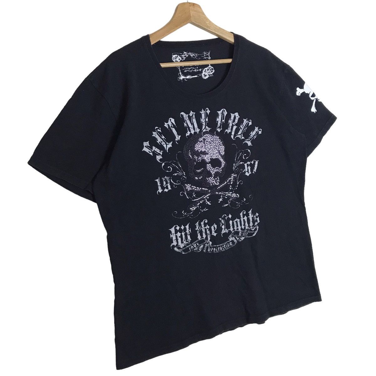 Japanese Brand Japanese Clothing Ivanhoe Skull Punk Tee Shirt Size US XXL / EU 58 / 5 - 4 Thumbnail