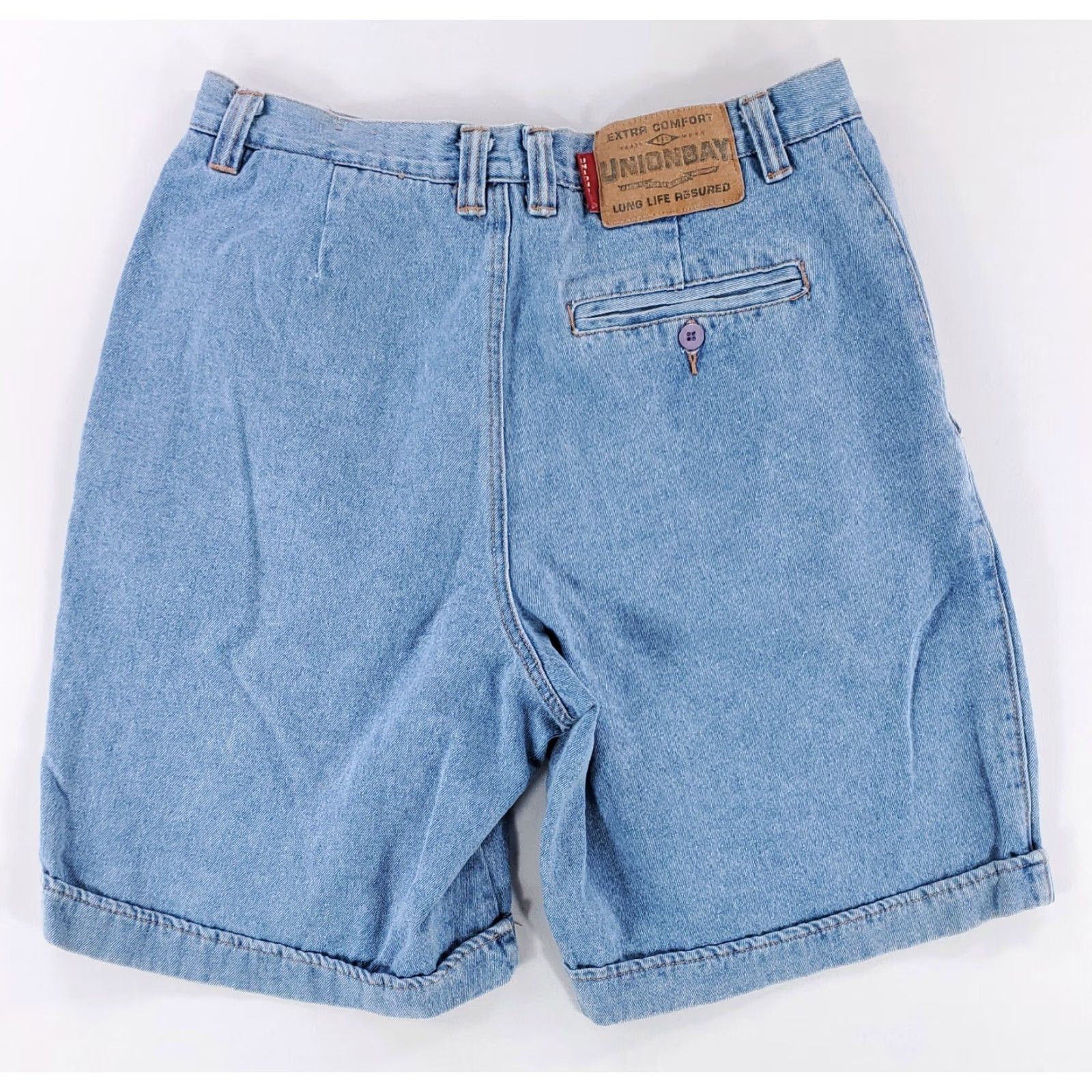 Vintage VINTAGE Unionbay Jeans Shorts Jorts Pleated Baggy Blue Mens 33 Regular 90s Y2K - Mens Jeans Shorts 33 Blue Baggy Unionbay Size US 33 - 6 Thumbnail