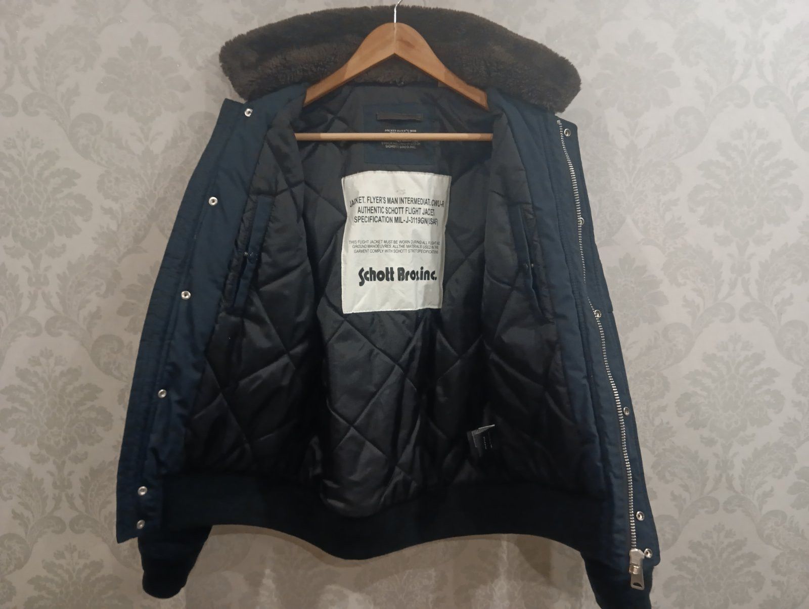 Schott Schott NYC Air | Black Bomber Flight Jacket Size US L / EU 52-54 / 3 - 4 Thumbnail