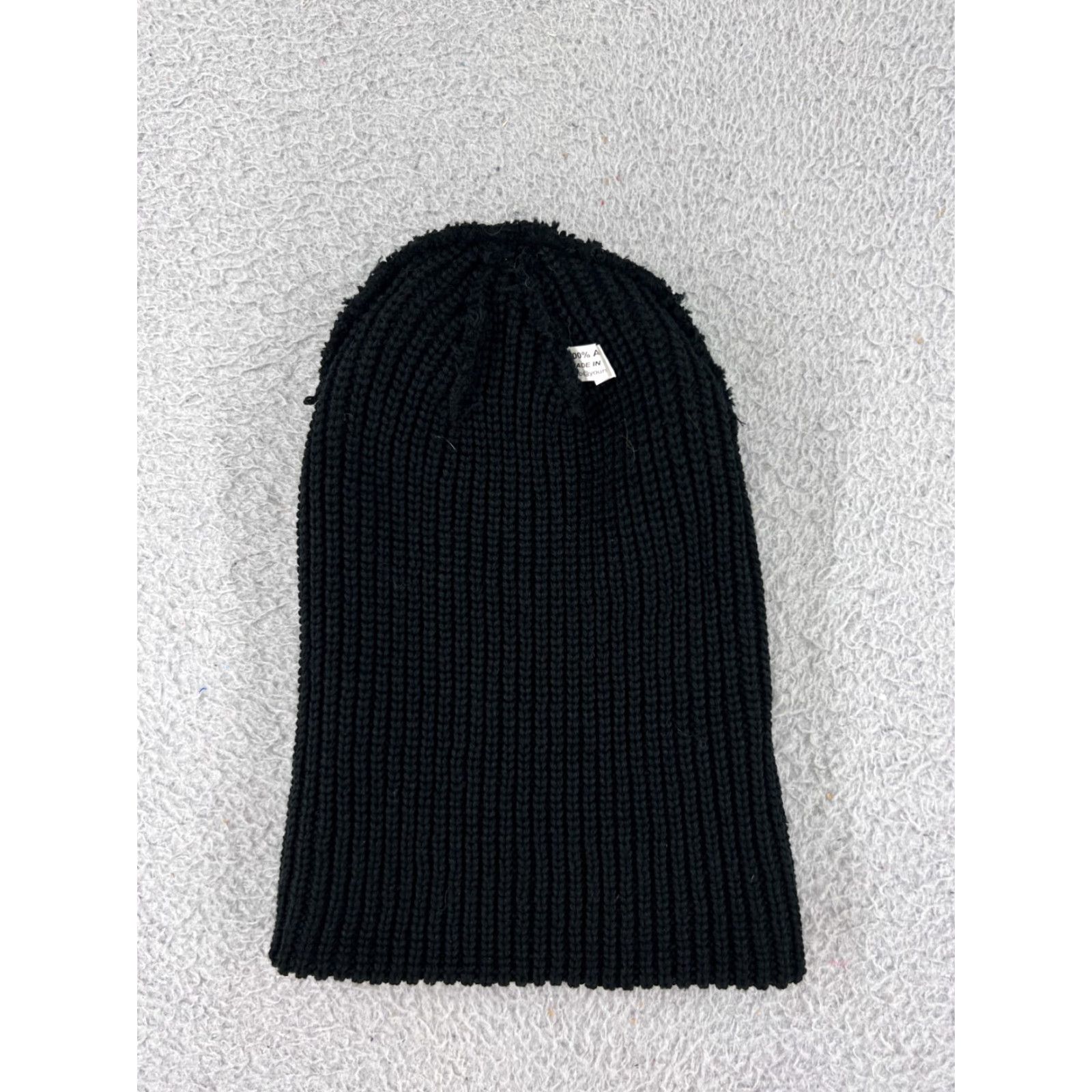 Vintage Unbranded Beanie Hat Adult One Size Black Knit 100% Acrylic USA Mens Size ONE SIZE - 4 Thumbnail