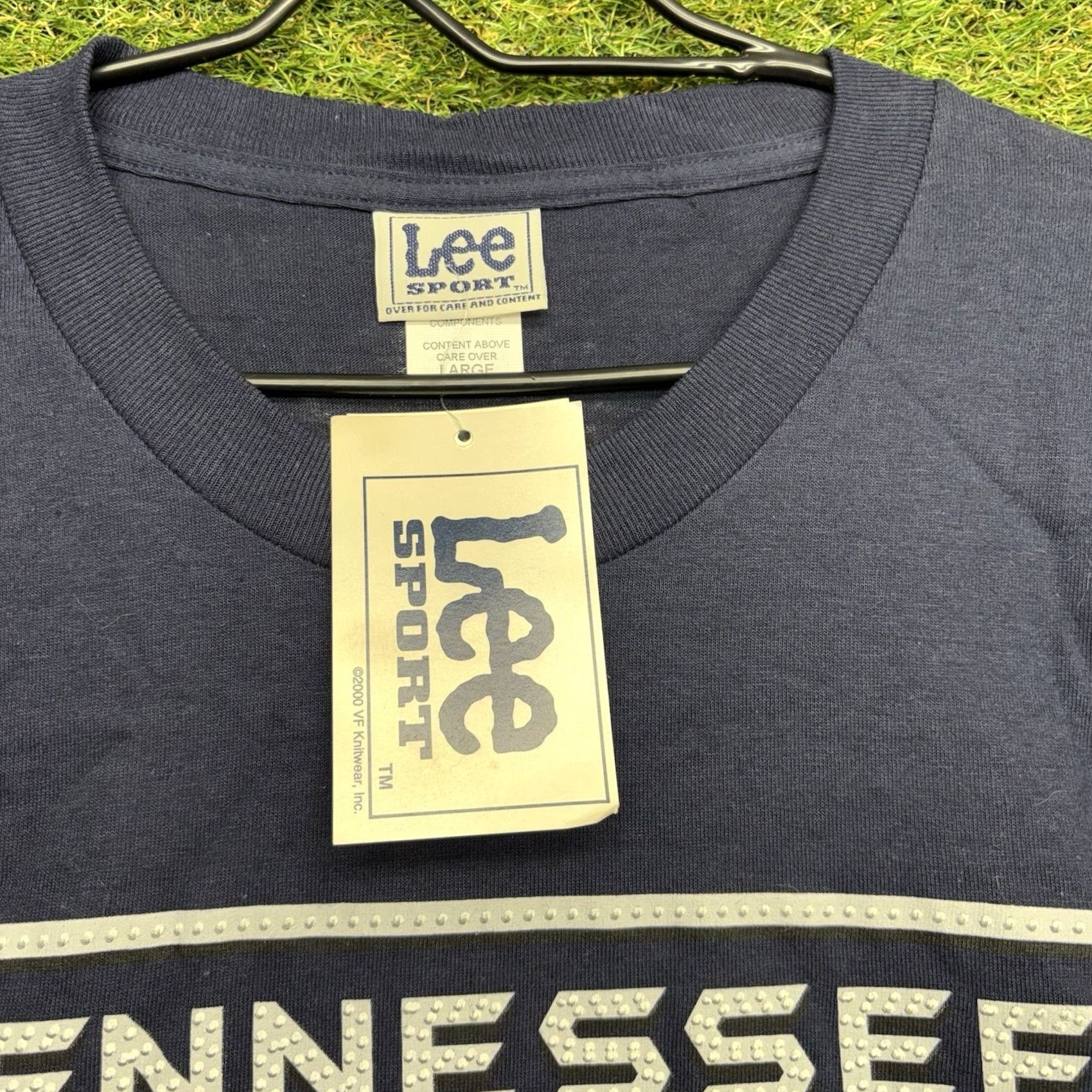 NFL VINTAGE Lee Tennessee Titans Shirt Mens L NFL Long Sleeve NWT Eddie George Blue Cotton Knit 1990s Sports Mens Size US L / EU 52-54 / 3 - 7 Thumbnail