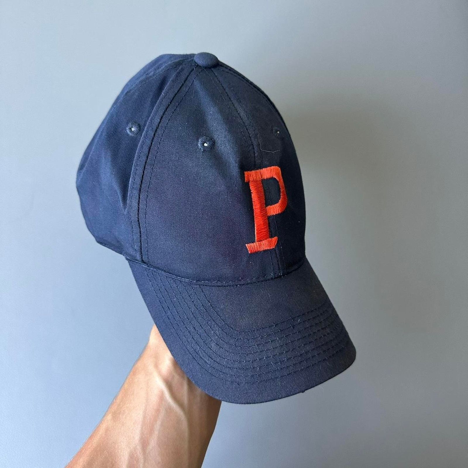 Vintage Vintage Y2K Blank Navy Sporty P Baseball Hat Size ONE SIZE - 3 Thumbnail