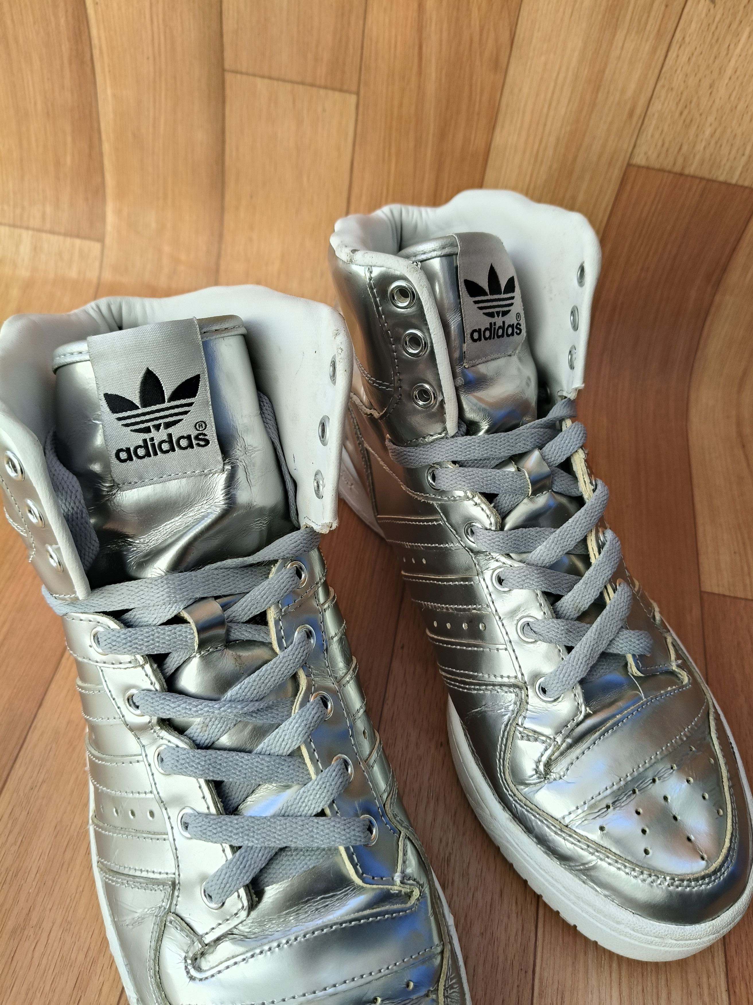 Adidas × Jeremy Scott Jeremy Scott liquid silver sneakers Size US 10 / EU 43 - 10 Thumbnail