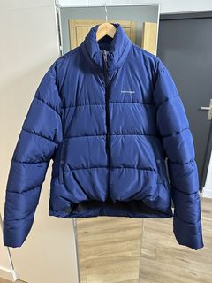 Balenciaga C-Shape Puffer Jacket in Blue — CONSUMED