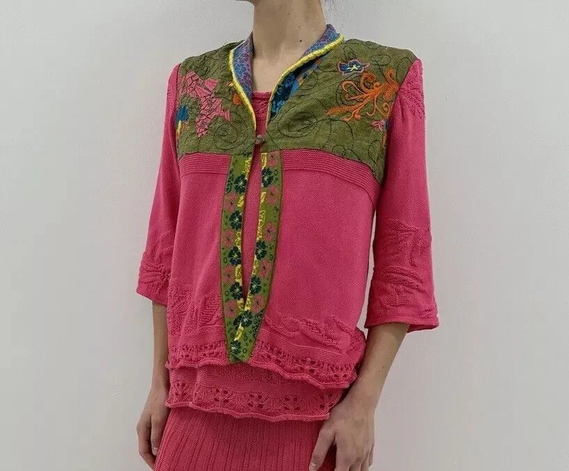 Other Ivko Set Of 2 Top Cardigan Pink Cotton Womens Size S Size US S / EU 44-46 / 1 - 1 Thumbnail