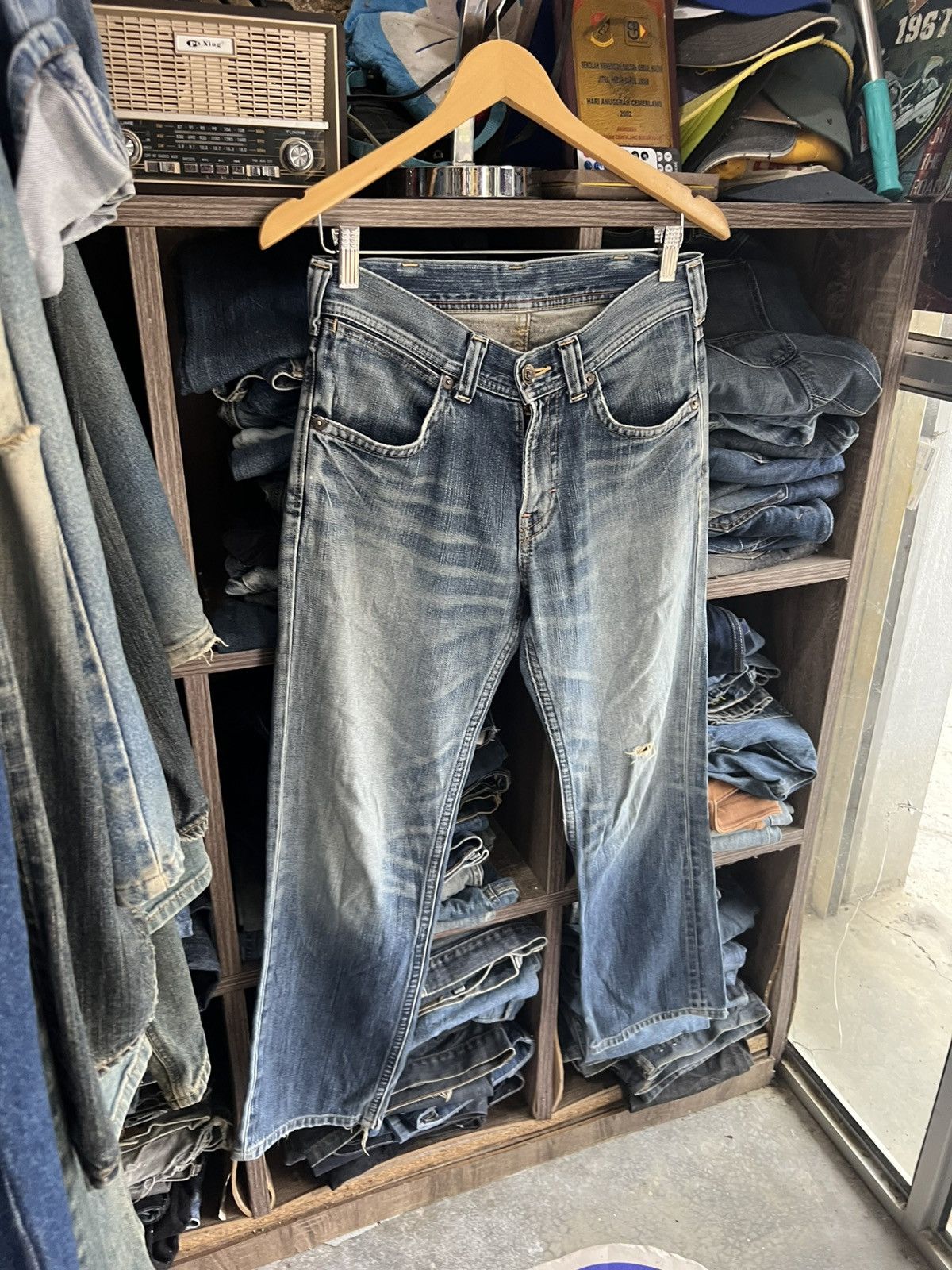 Wrangler 🔥Vintage Wrangler Distressed Denim Size US 30 / EU 46 - 6 Thumbnail