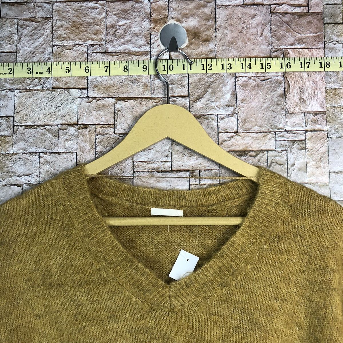 GU × Homespun Knitwear × Vintage GU Brown mohair vintage Knitwear sweatshirt #A771 Size US L / EU 52-54 / 3 - 4 Thumbnail