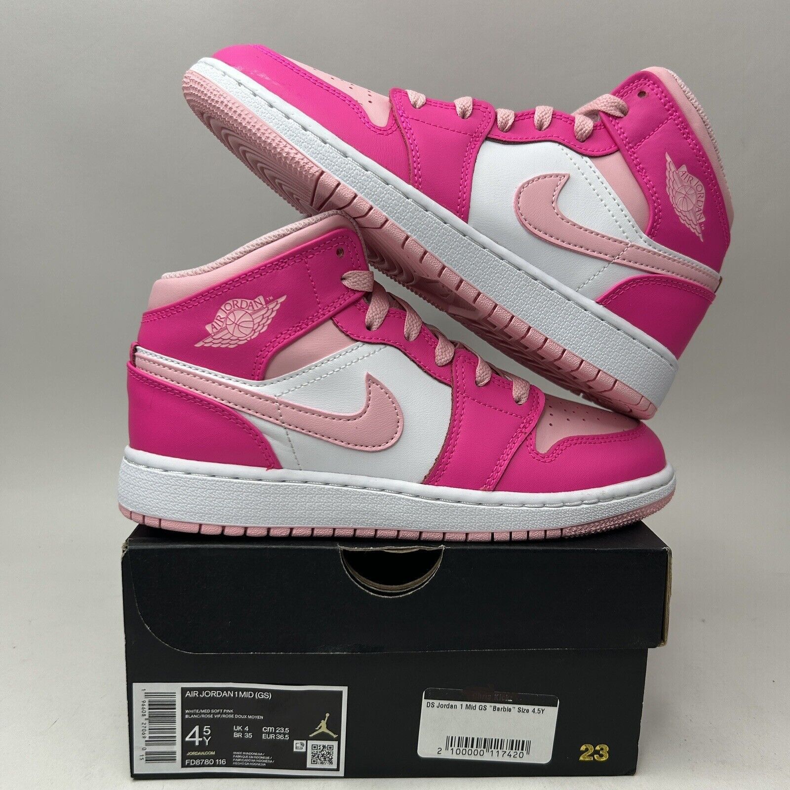 Nike Air Jordan Mid GS “Fierce Pink/Barbie” 2023