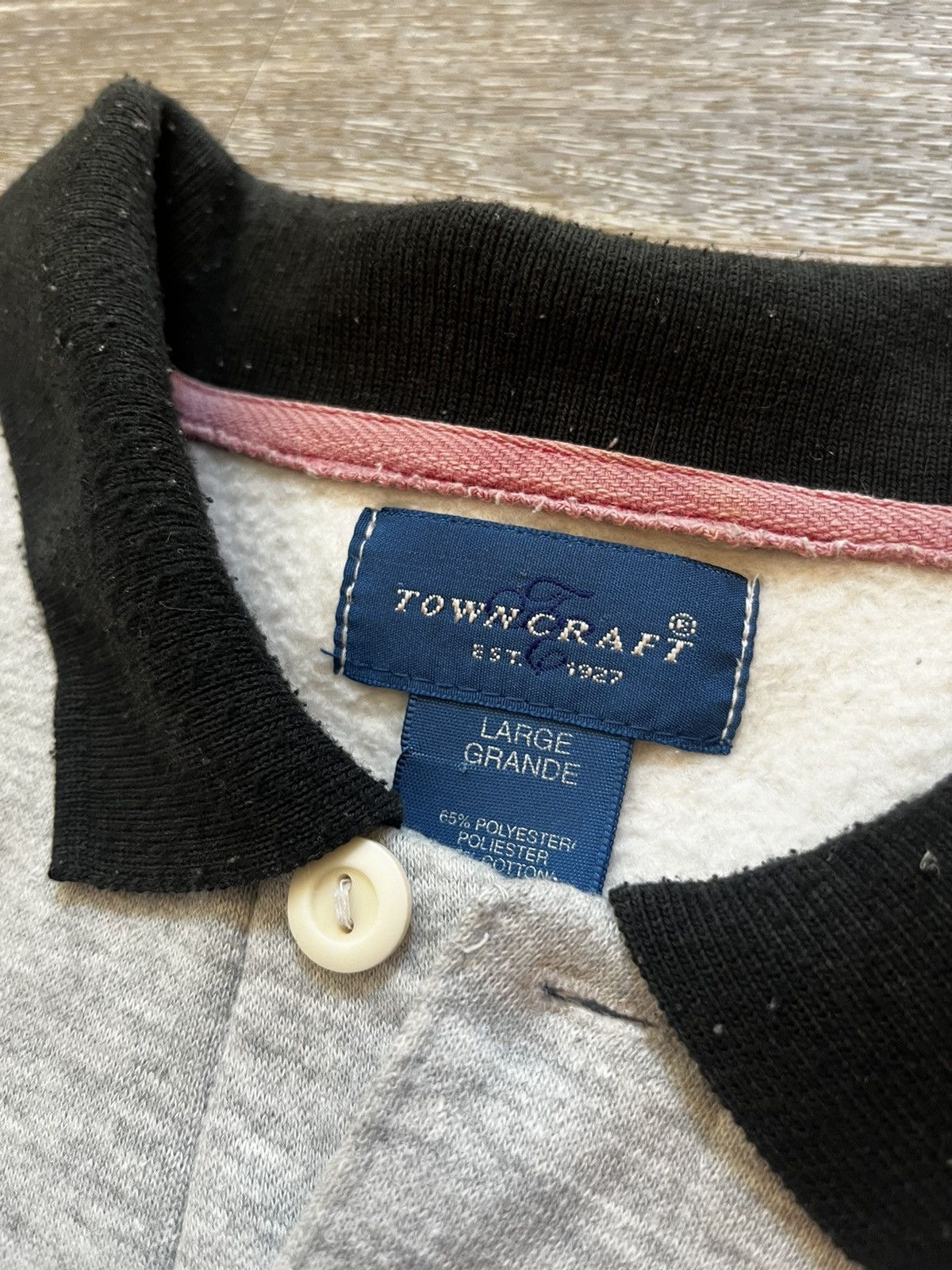 Vintage Vintage Striped Collared Sweatshirt Size US L / EU 52-54 / 3 - 3 Thumbnail
