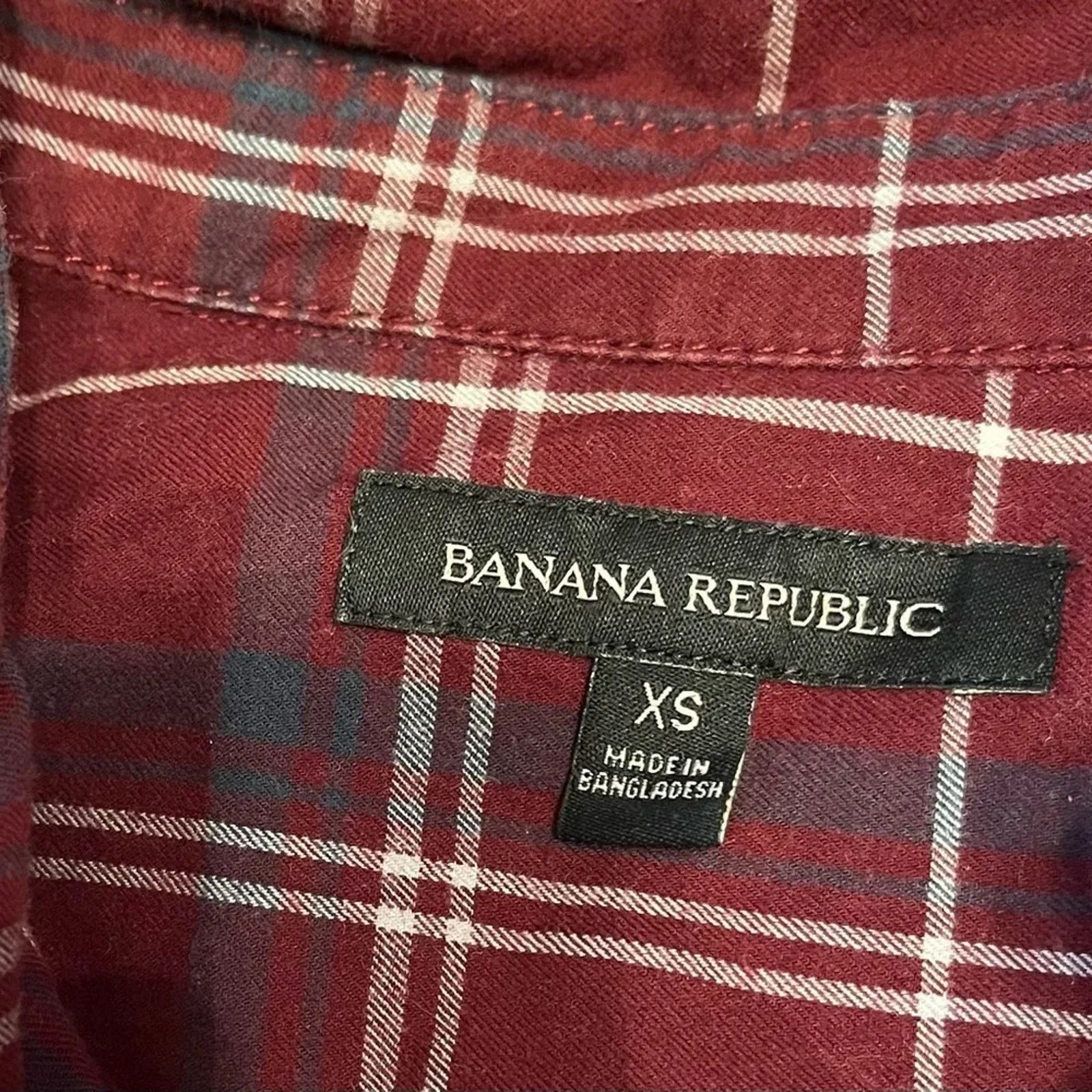 Banana Republic Banana Republic long sleeve plaid blouse, size XS Size XS / US 0-2 / IT 36-38 - 3 Thumbnail