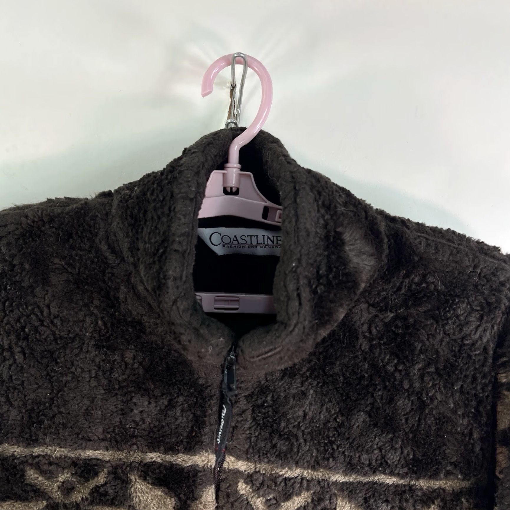 Vintage VINTAGE Coastlines Faux Fur Sherpa Jacket Womens Size L Brown Made in Canada Size L / US 10 / IT 46 - 5 Thumbnail