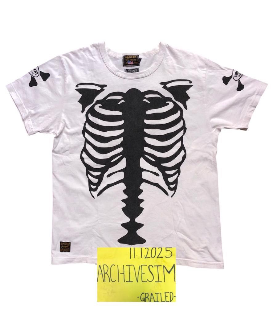 Vanson Leathers Vanson Leathers Skeleton Tee Size US M / EU 48-50 / 2 - 2 Thumbnail