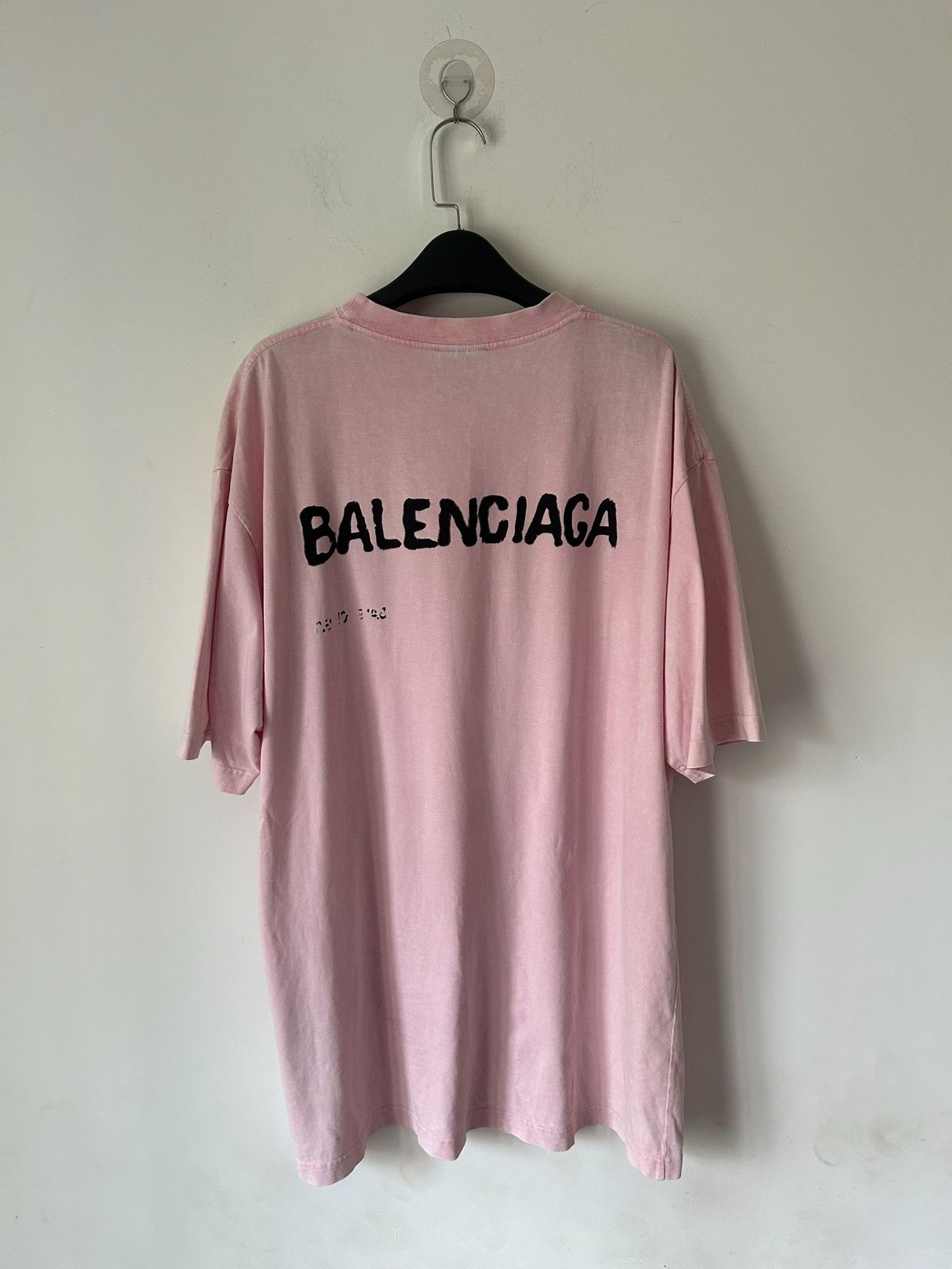 Balenciaga Balenciaga SS23 Blur Letter Splash Pink Short Sleeve 2501-N Size US S / EU 44-46 / 1 - 2 Thumbnail