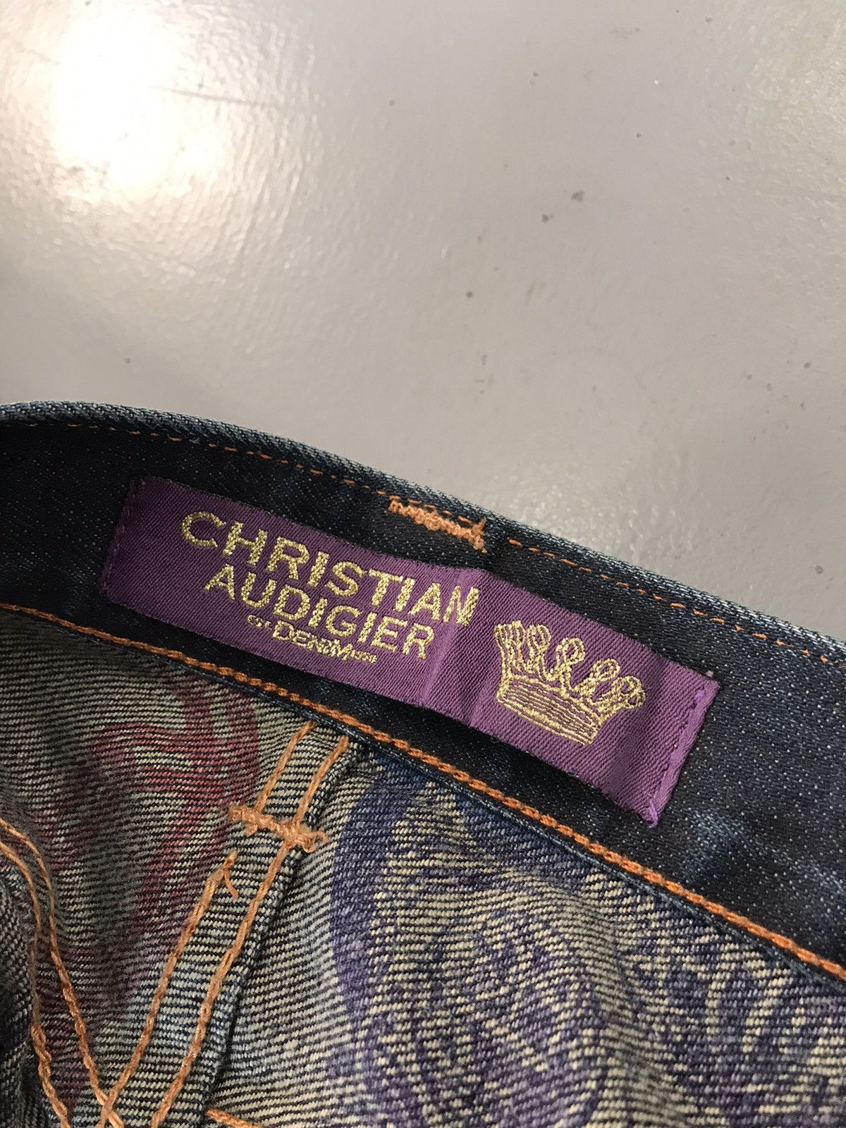 Christian Audigier × Designer × Vintage Vintage Christian Audigier Ed hardy crazy embroidered denim Size US 39 - 7 Thumbnail