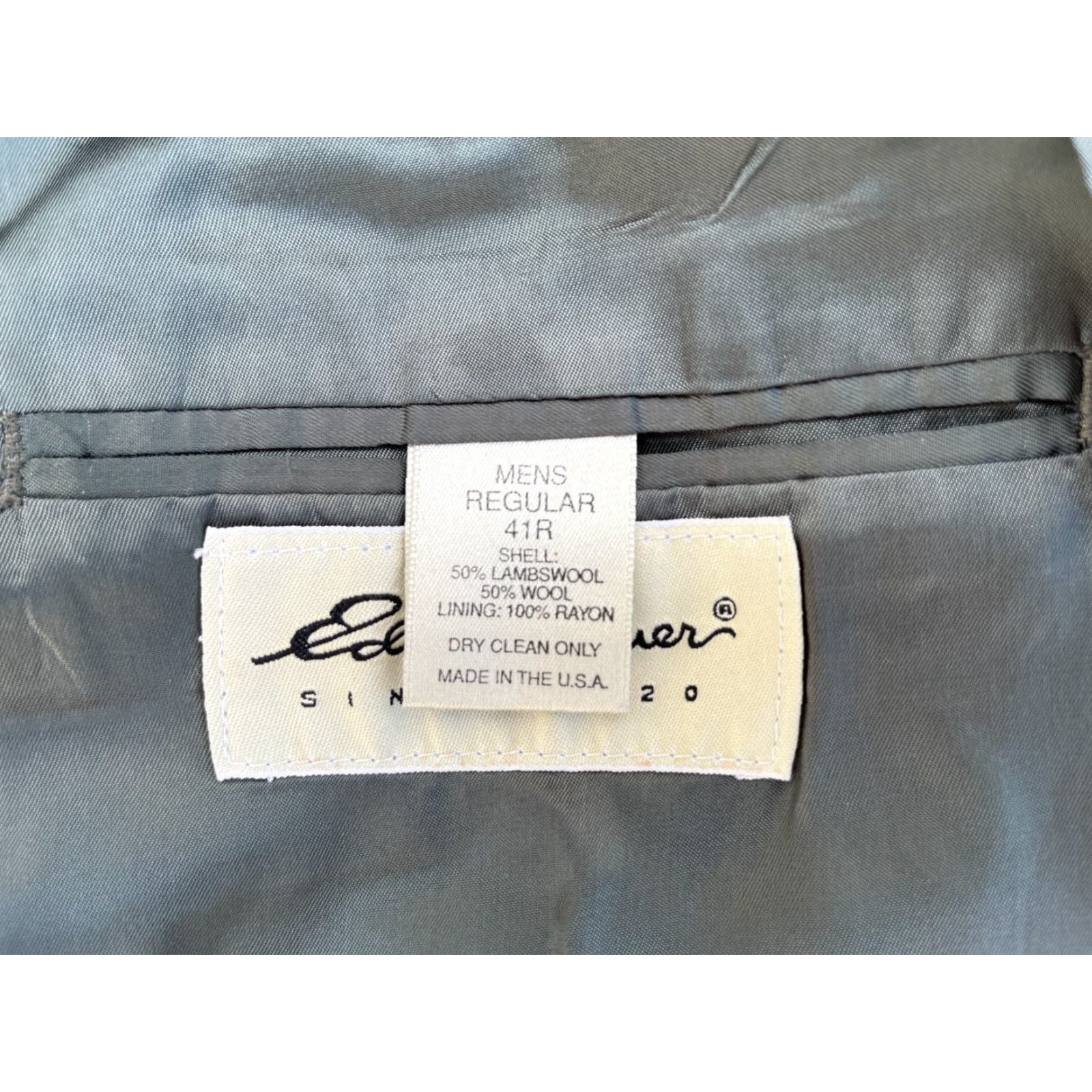 Eddie Bauer VINTAGE Eddie Bauer Blazer Mens Wool Dark Green 41R USA Size 42R - 7 Thumbnail