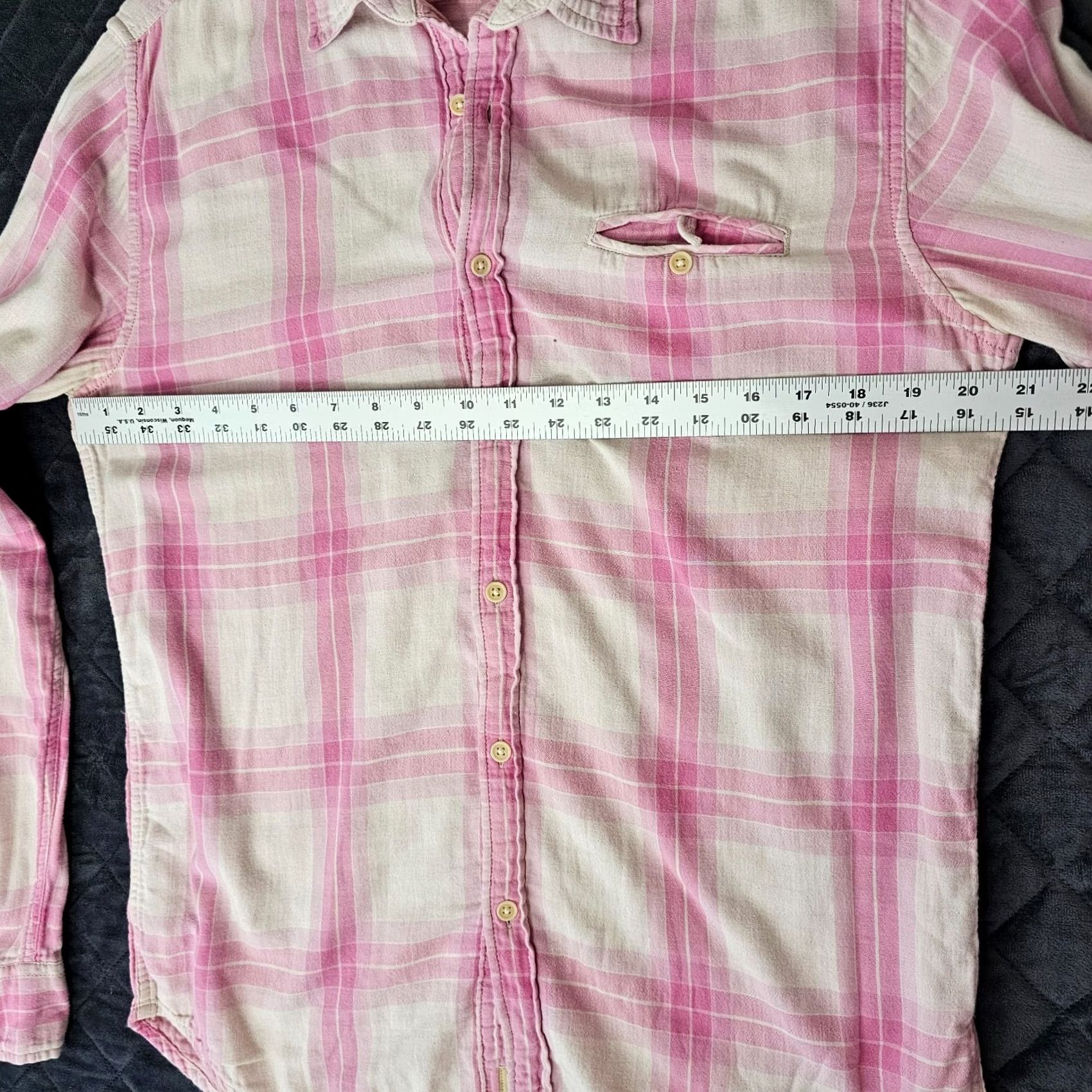 Lucky Brand Lucky Brand Thick Woven Button Shirt Women's M Pink Plaid Button Up Casual Shirt Womens Regular Size Medium Pink Plaid Button-Up Shirt Size M / US 6-8 / IT 42-44 - 6 Thumbnail