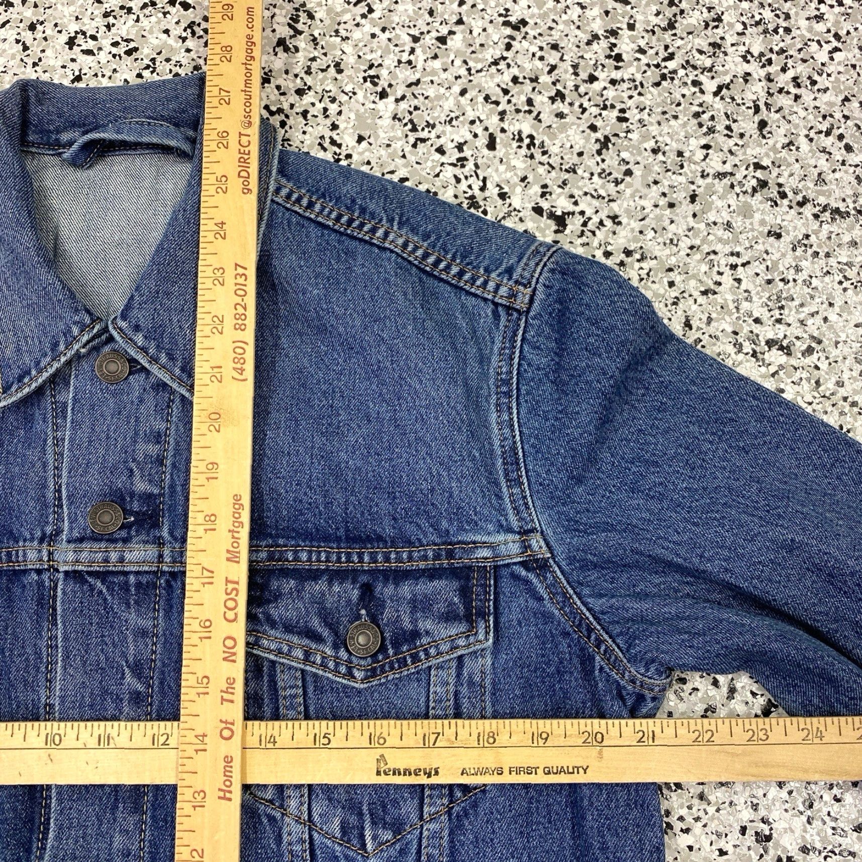 Levi's Levi's Trucker Jacket Denim Blue M Medium Stock Sample Big E Collared Lined Men Jeans Jacket Size US M / EU 48-50 / 2 - 2 Thumbnail