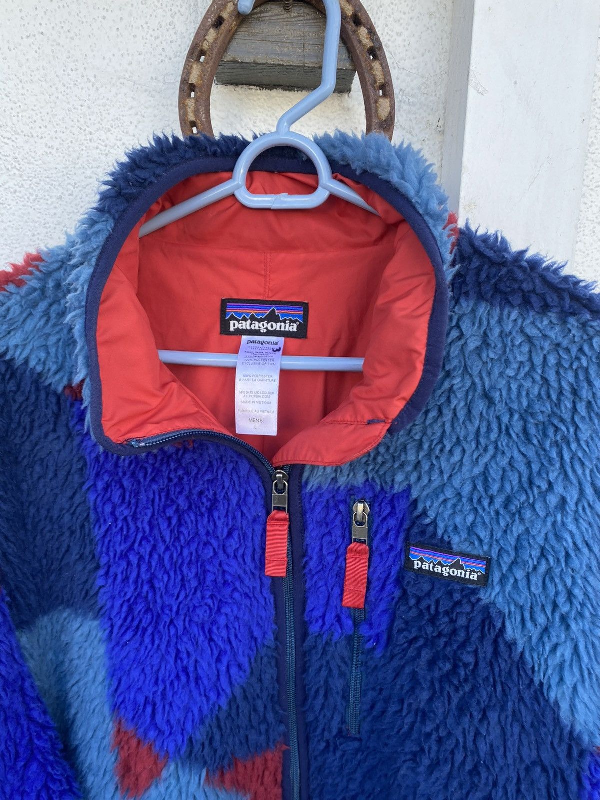 Patagonia Men's Patagonia Bear Block Retro X Deep Pile Fleece Jacket Size US L / EU 52-54 / 3 - 2 Thumbnail